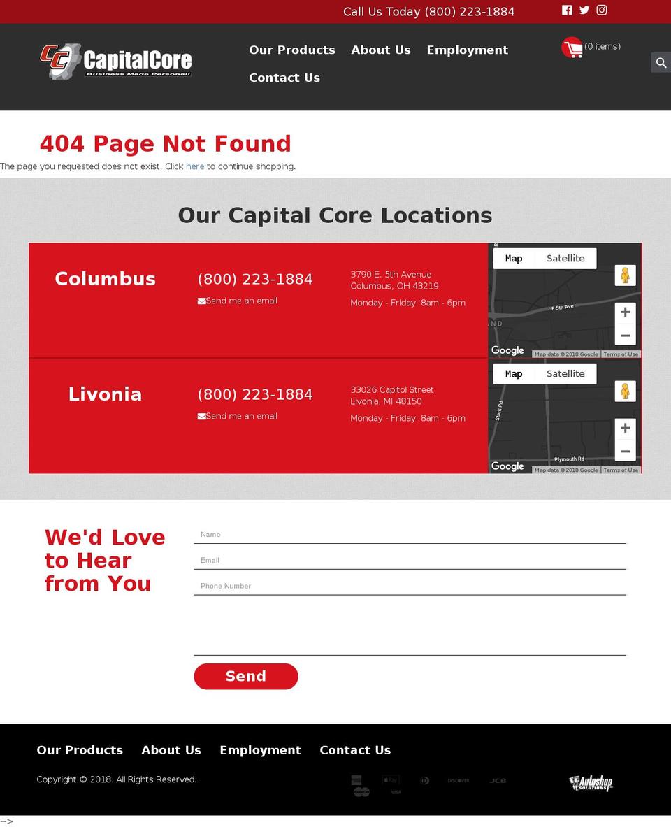 cctrans Shopify theme site example capitalcoreinc.com