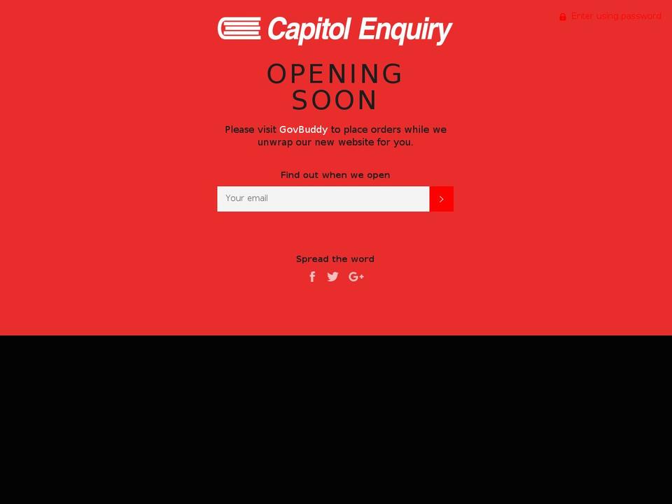 capitalenquiry.com shopify website screenshot