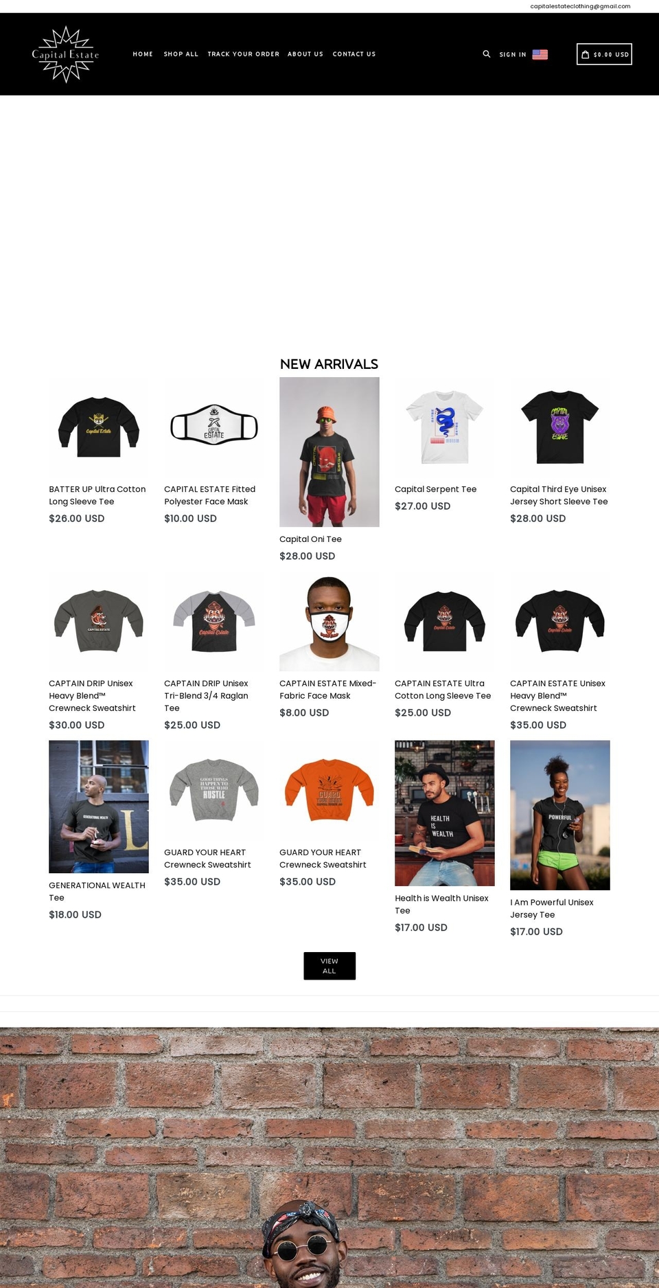 capitalestateclothing.com shopify website screenshot