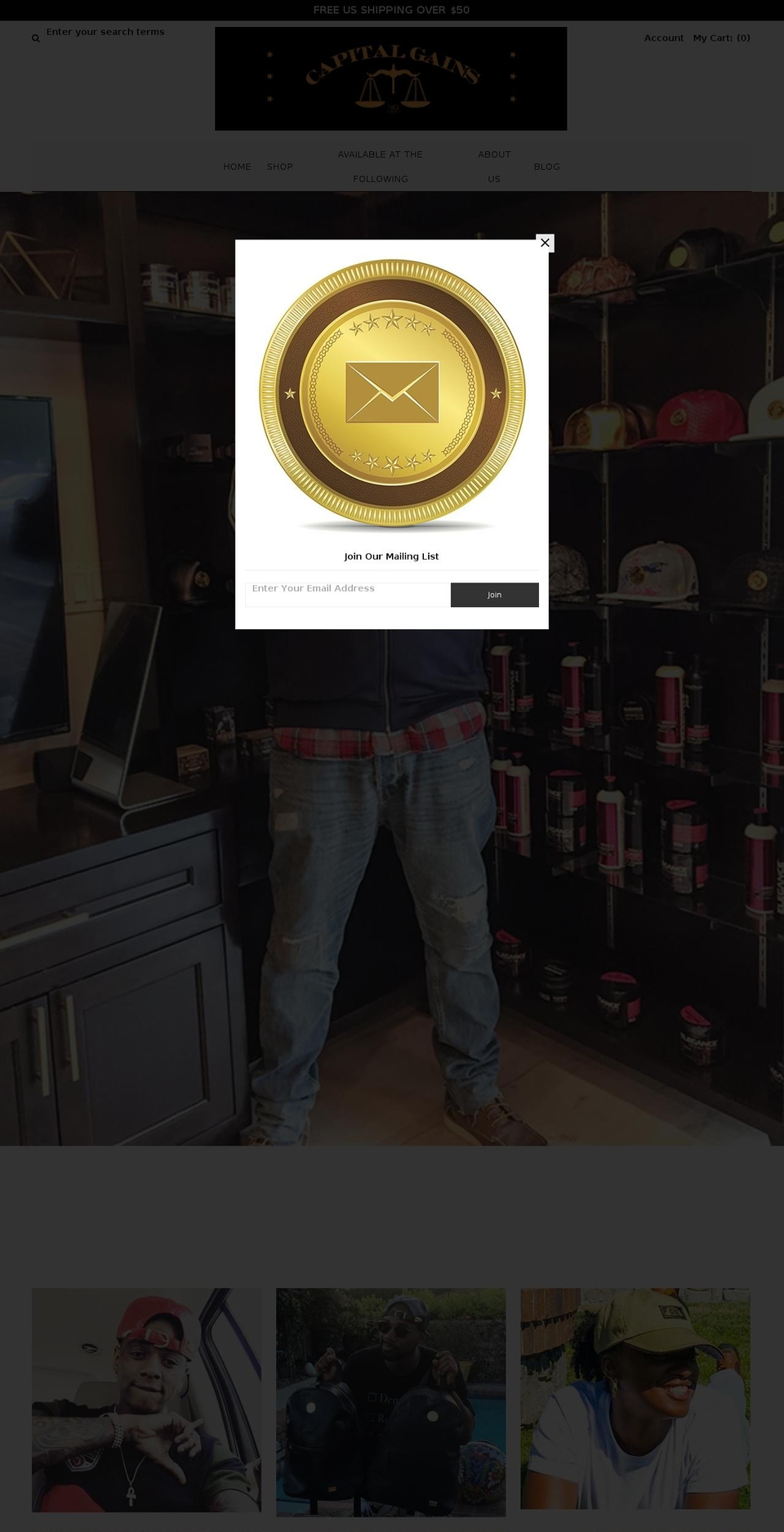 capitalgainsco.com shopify website screenshot