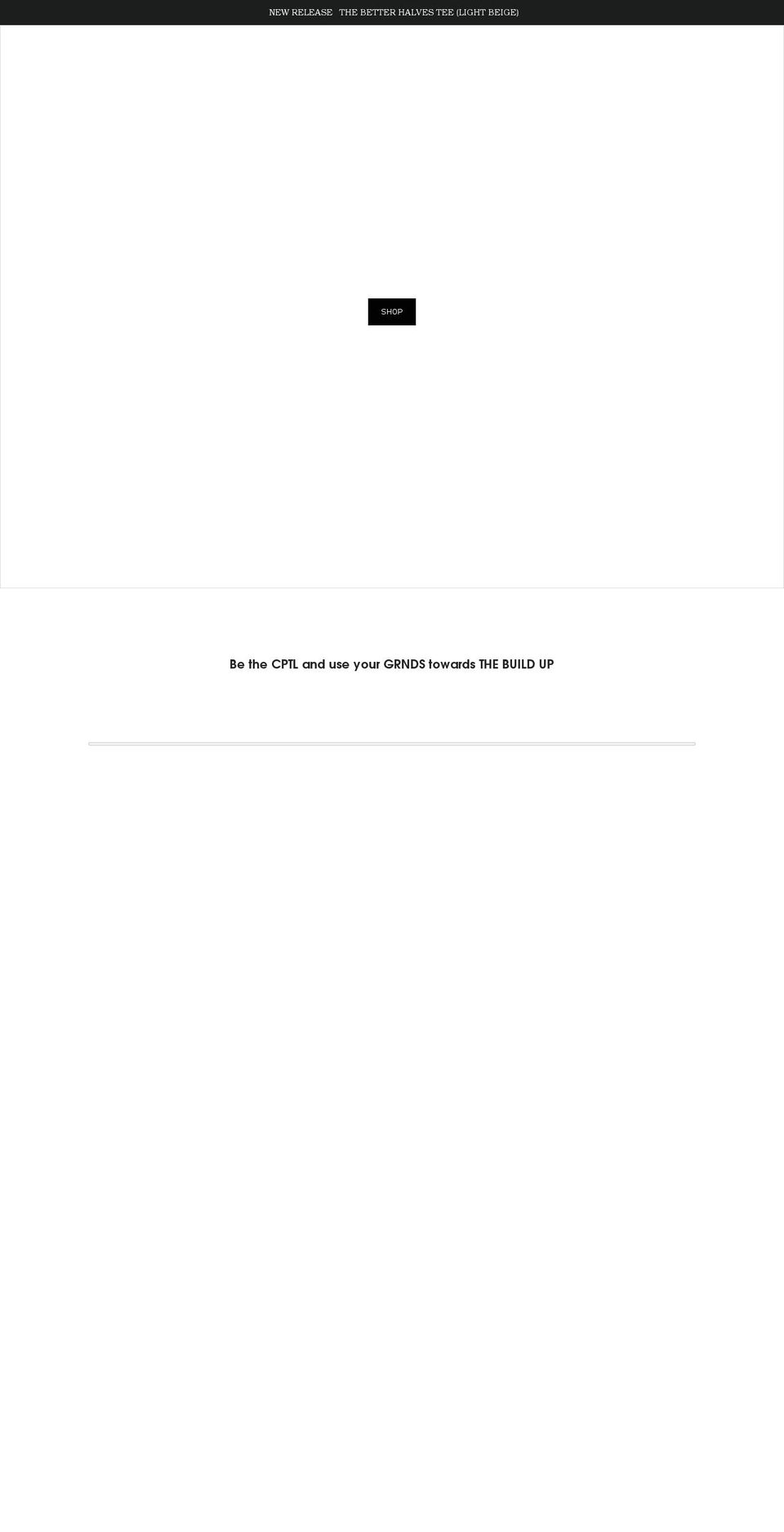 capitalgroundsclothing.com shopify website screenshot