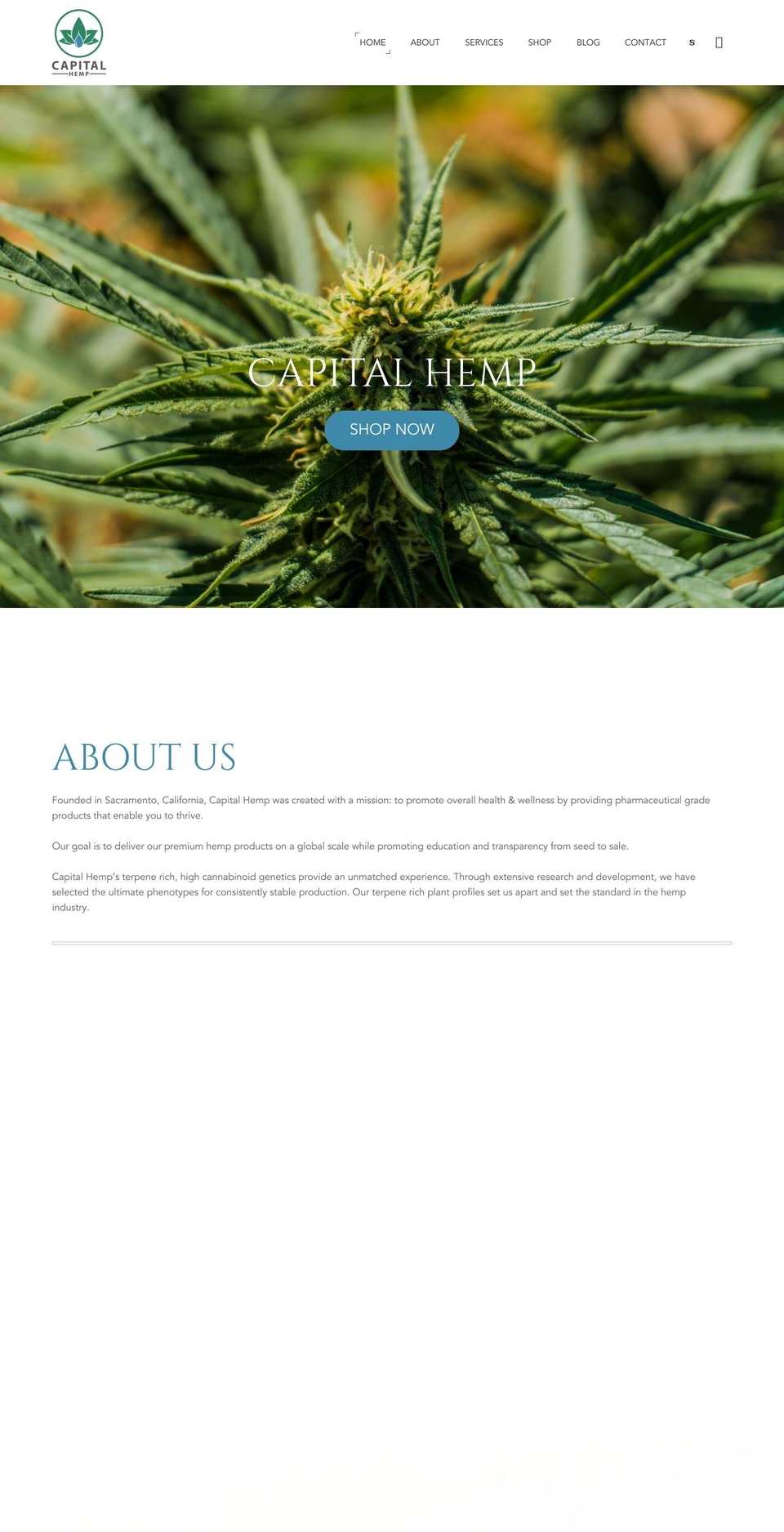 capitalhemp.net shopify website screenshot