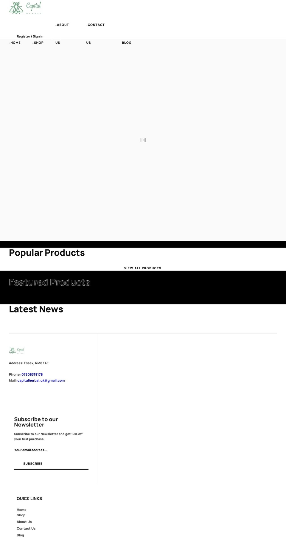 capitalherbal.com shopify website screenshot