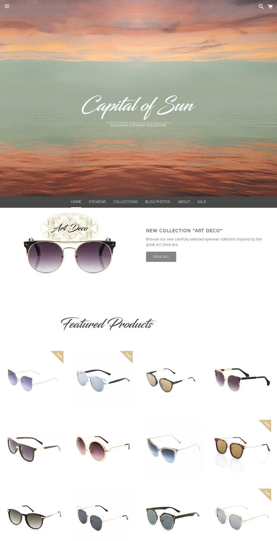 capitalofsun.com — Shopify storefront screenshot
