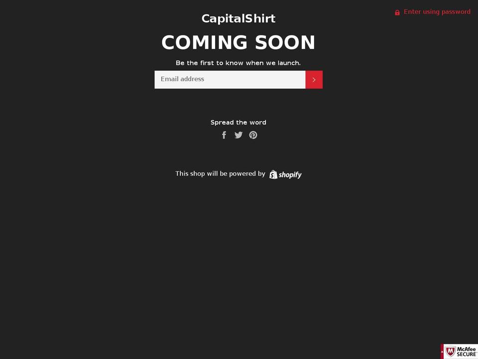 capitalshirt.com shopify website screenshot