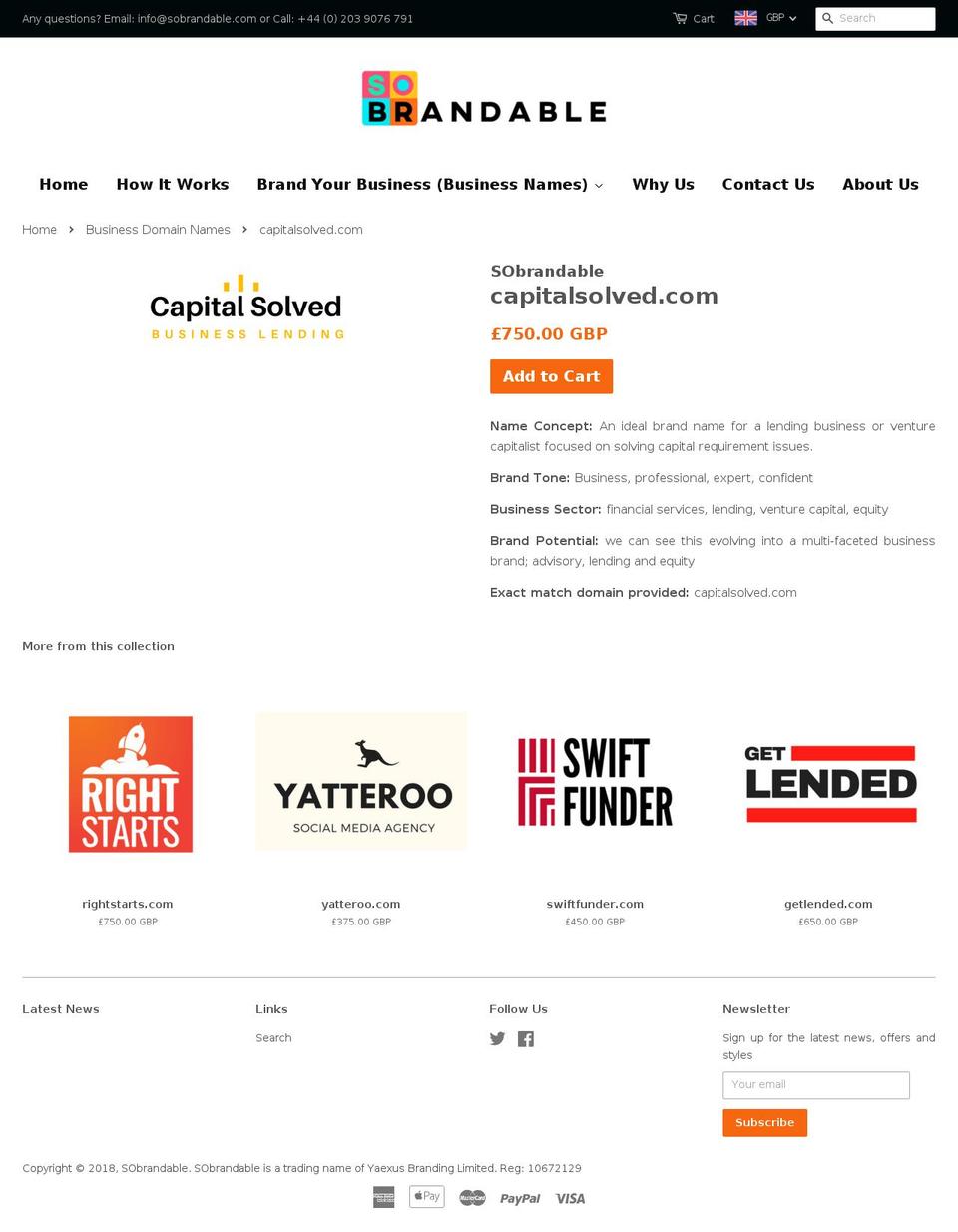 capitalsolved.com — Shopify storefront screenshot