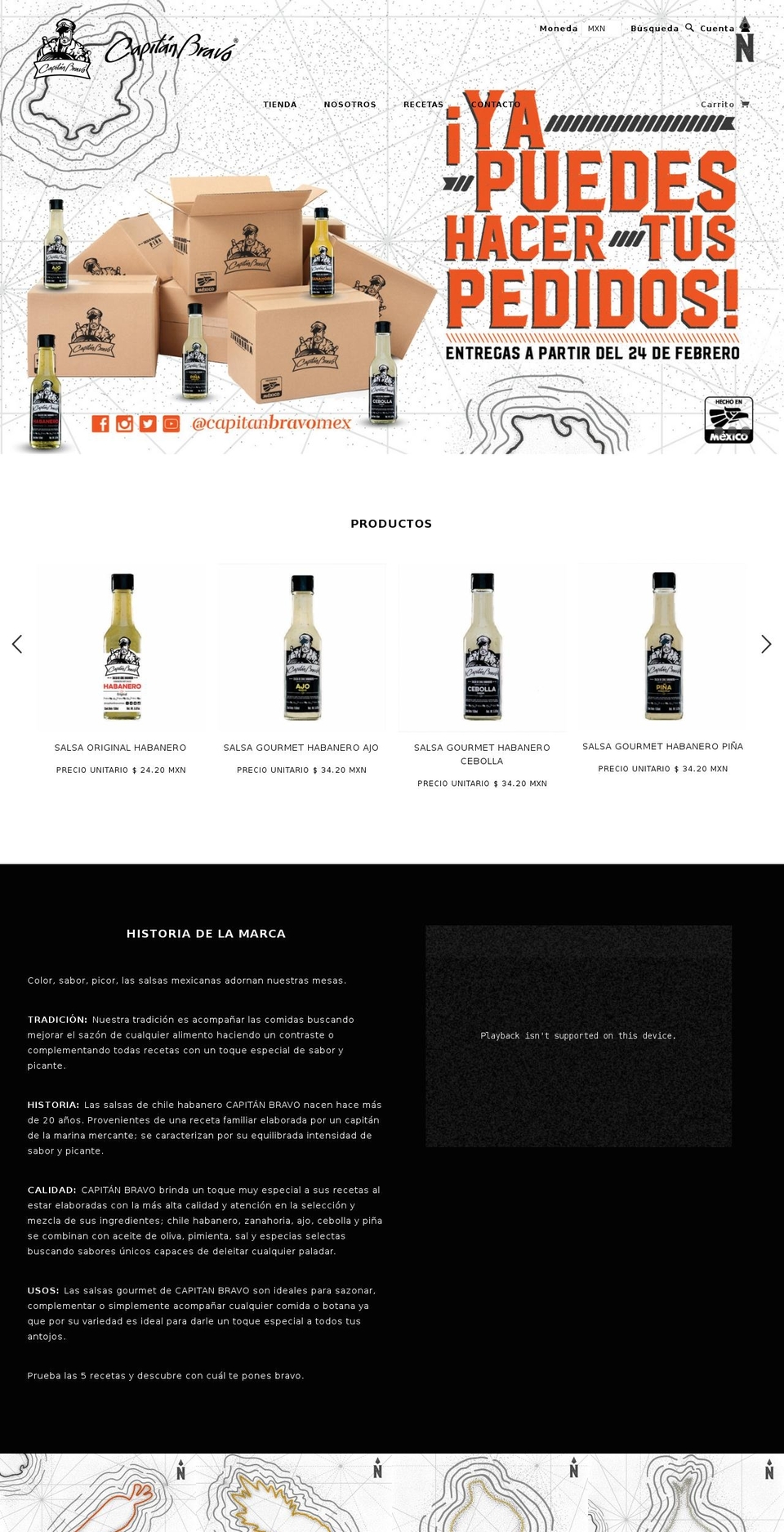 capitanbravo.com shopify website screenshot