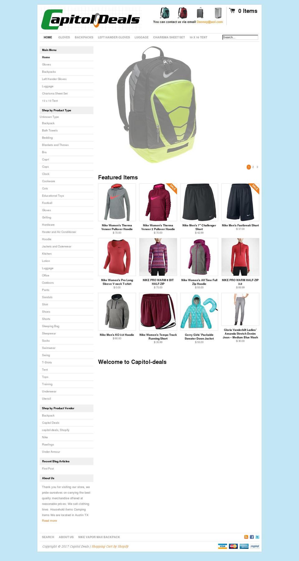 capitol-deals.com shopify website screenshot
