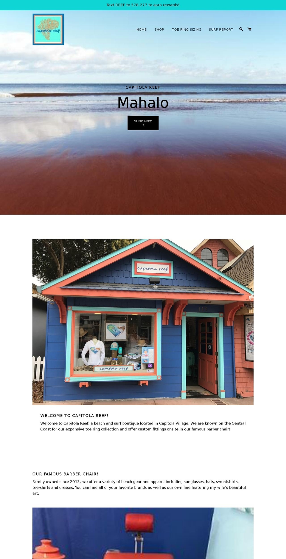 capitolareef.com — Shopify storefront screenshot