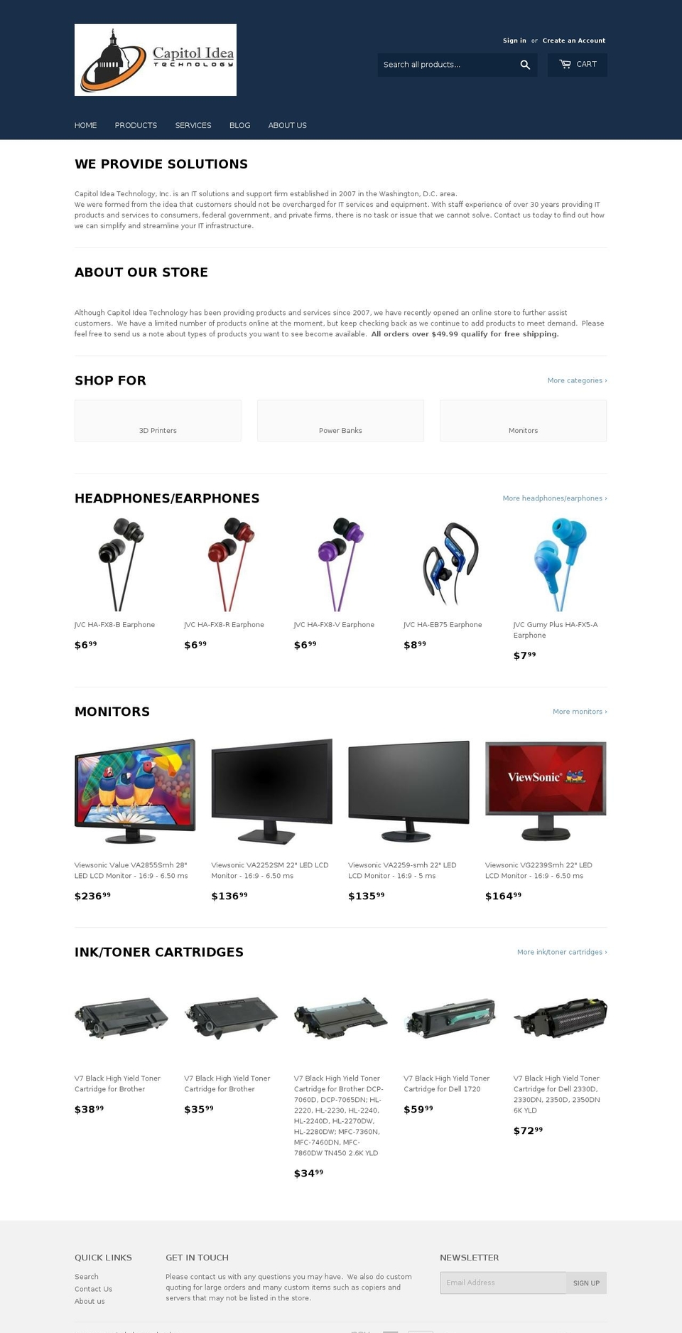 capitolideatech.net shopify website screenshot
