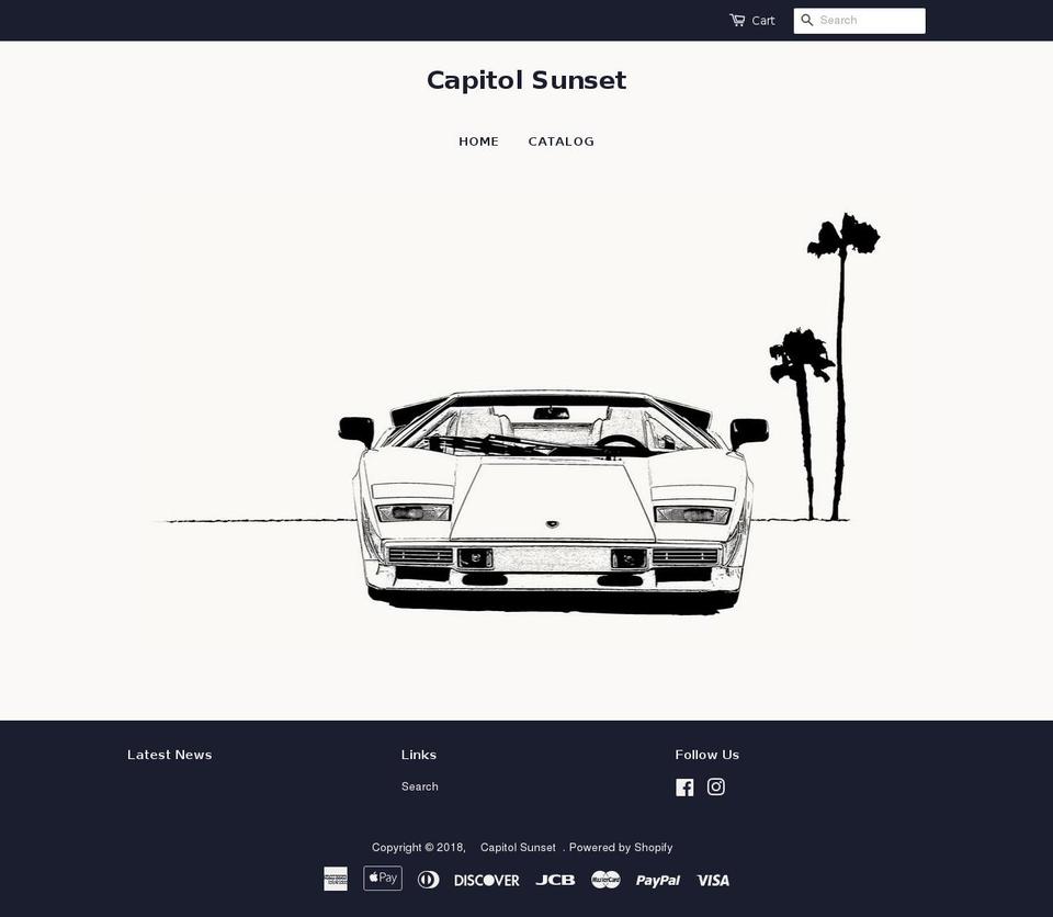 capitolsunset.com — Shopify storefront screenshot