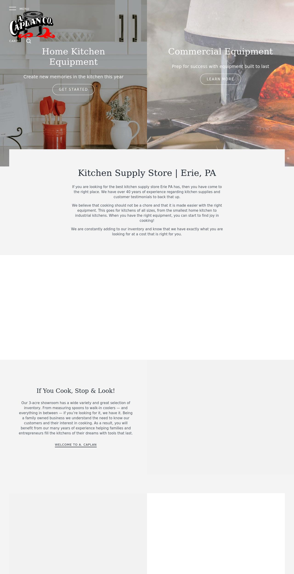 caplancookware.com shopify website screenshot