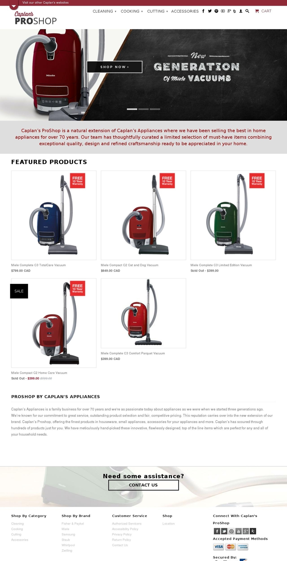 caplansproshop.com shopify website screenshot
