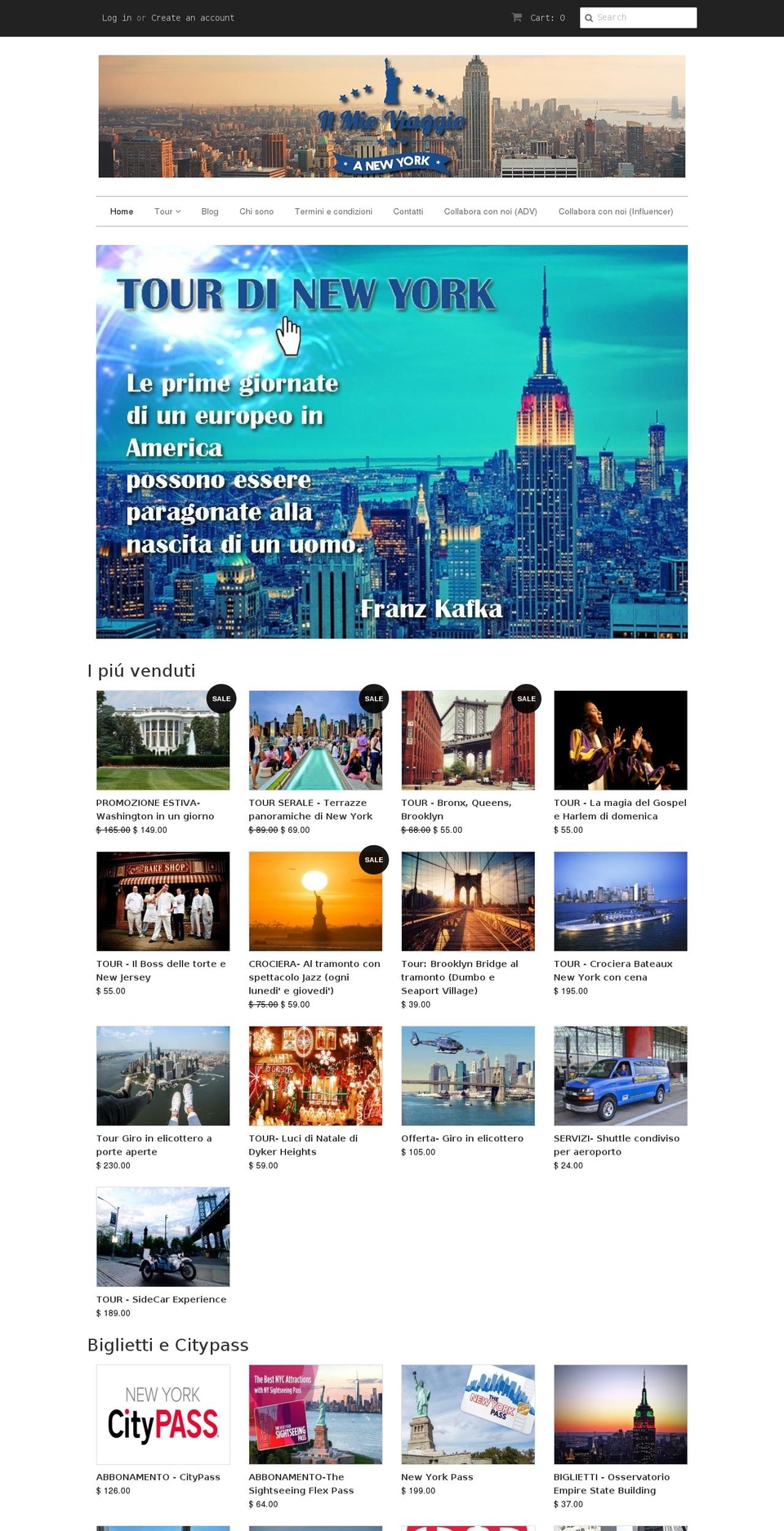 capodannoanewyork.com shopify website screenshot