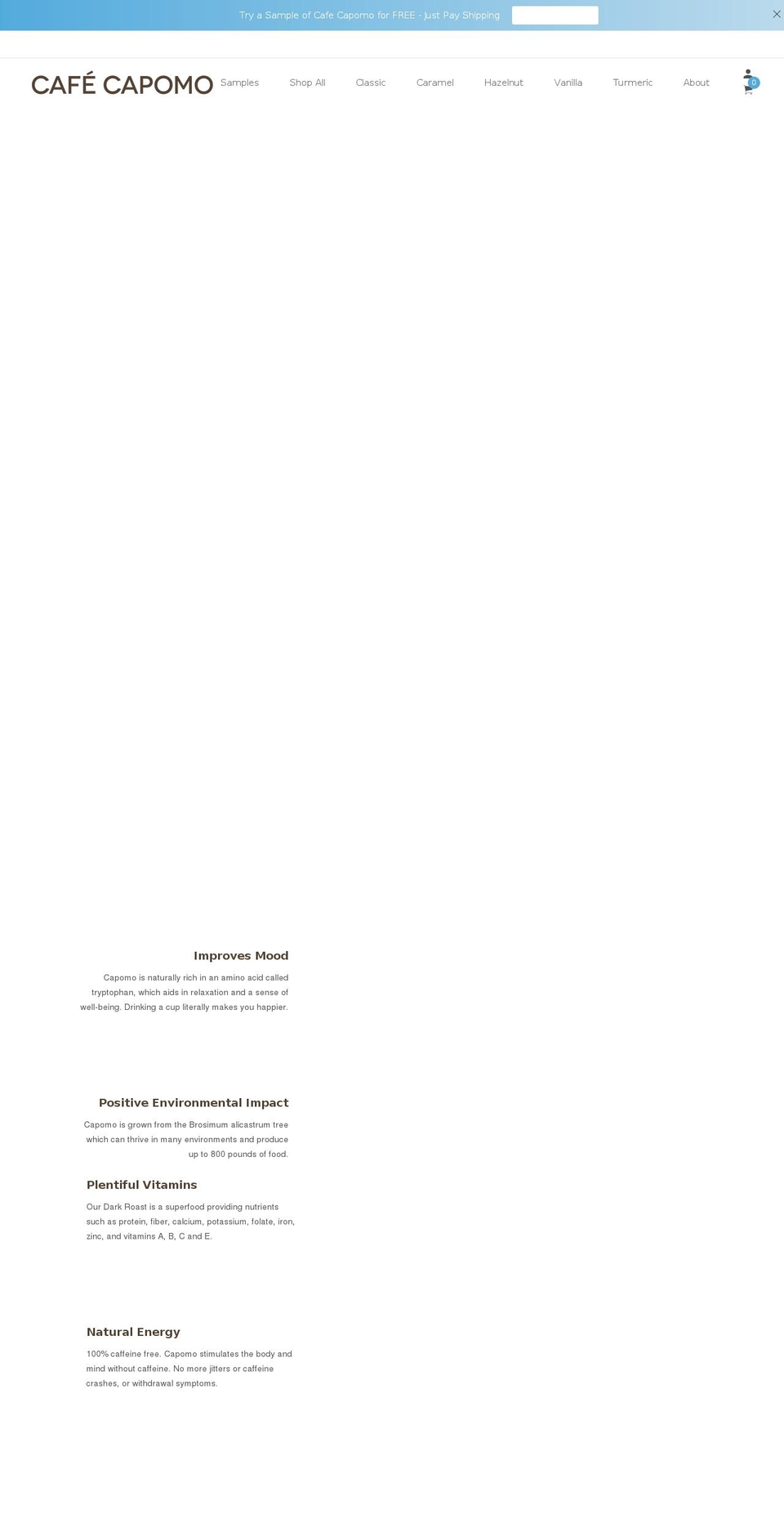 capomo-cafe.com shopify website screenshot