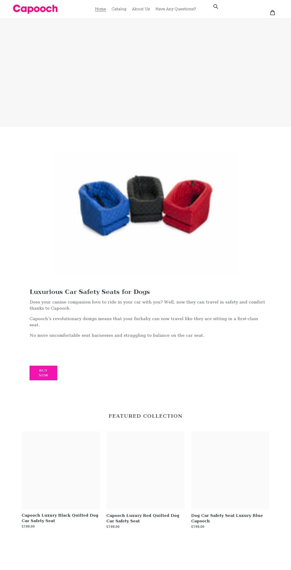 capooch.com shopify website screenshot