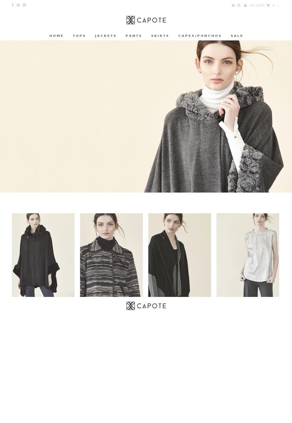 capote.com shopify website screenshot