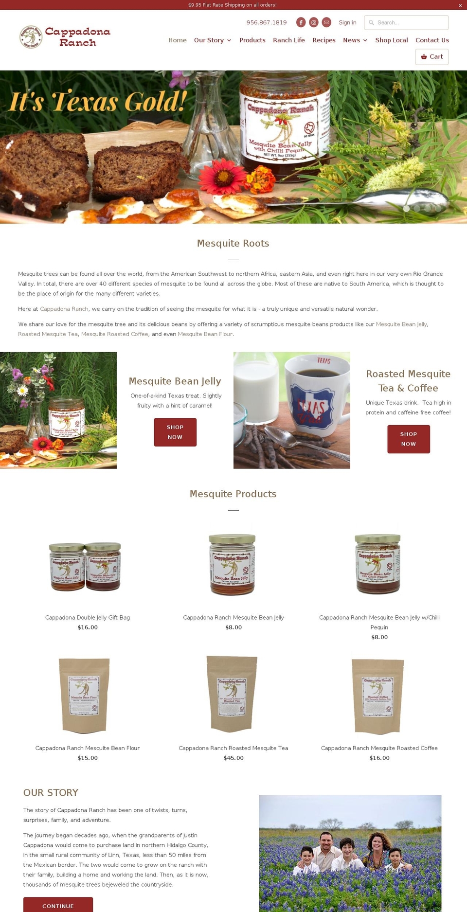 cappadonaranch.com shopify website screenshot