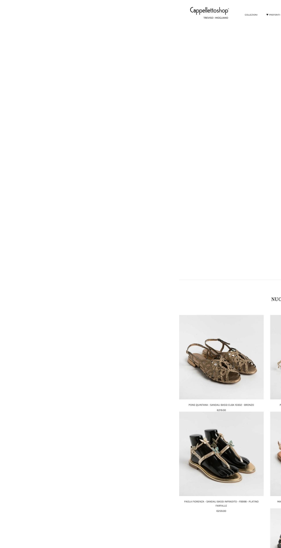 cappelletto.myshopify.com — Shopify storefront screenshot