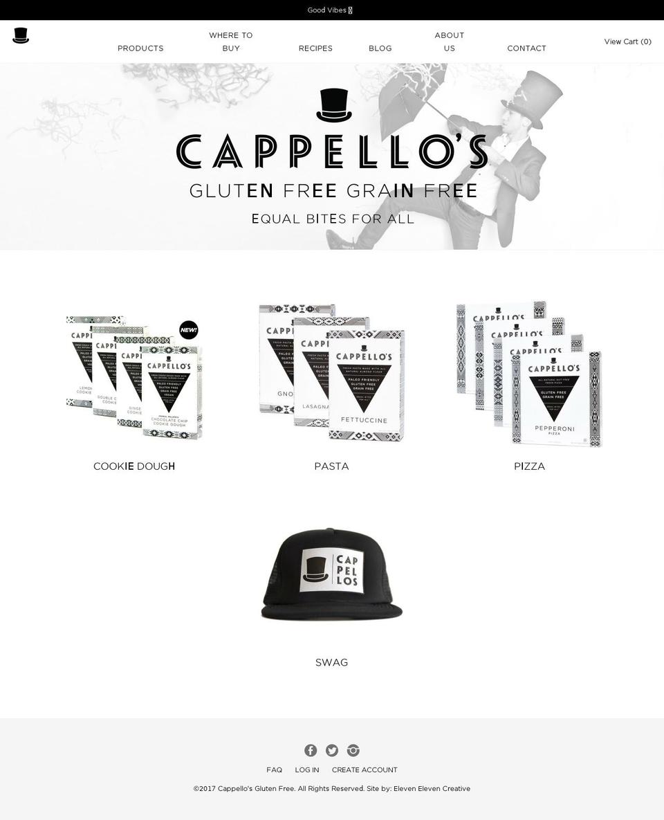 cappellos.com shopify website screenshot