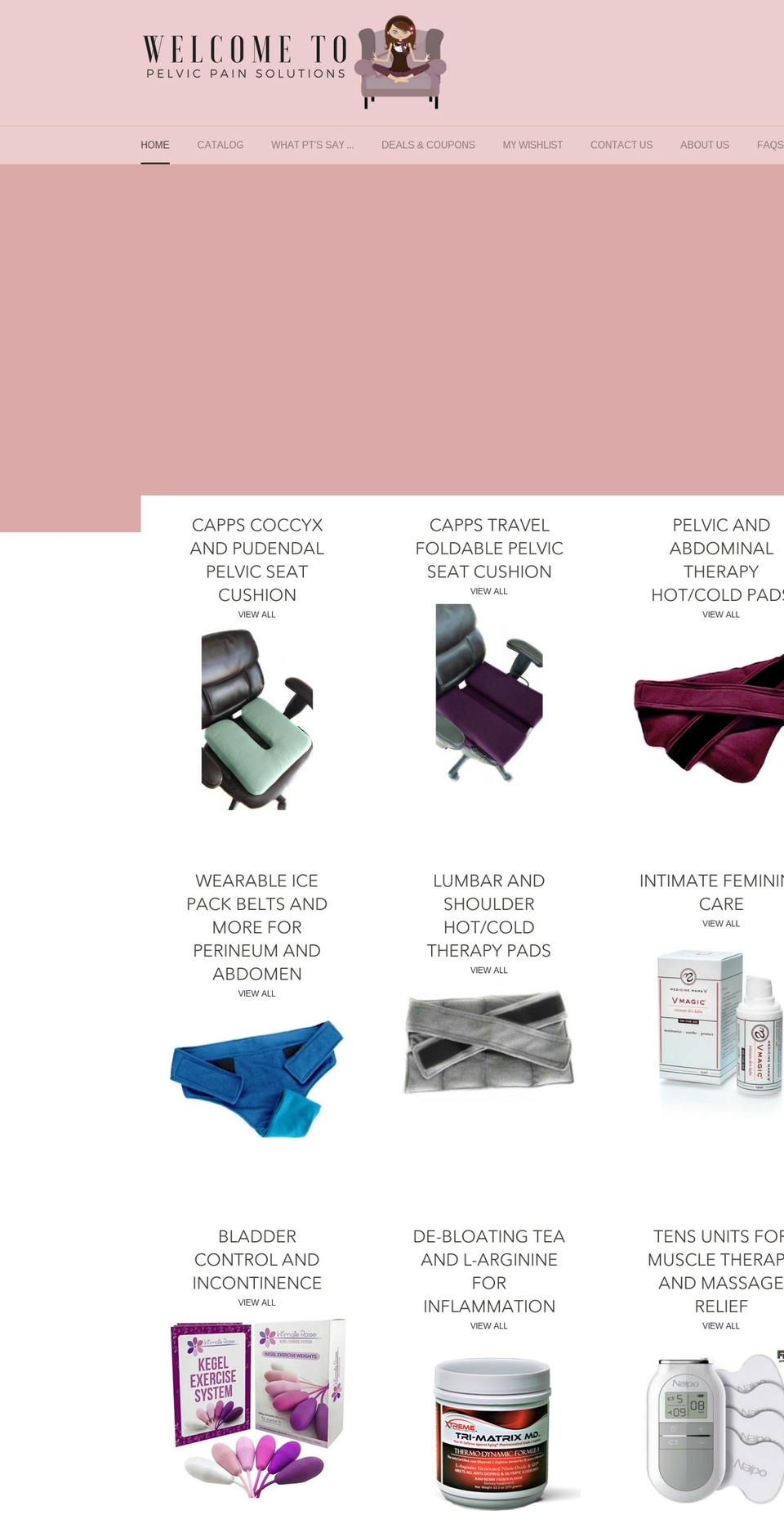 cappspelvictherapymedicalcushions.com — Shopify storefront screenshot
