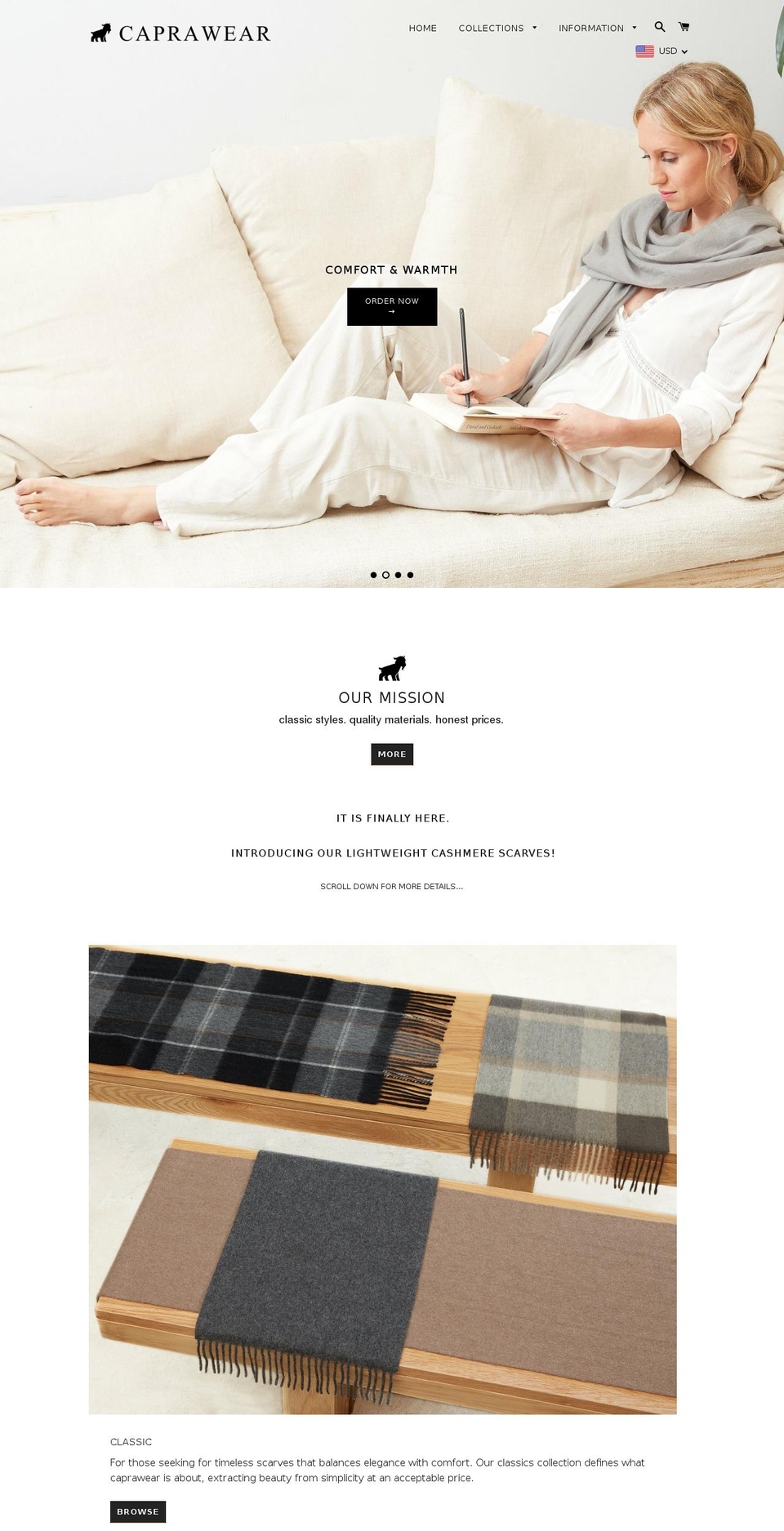 caprawear.com shopify website screenshot