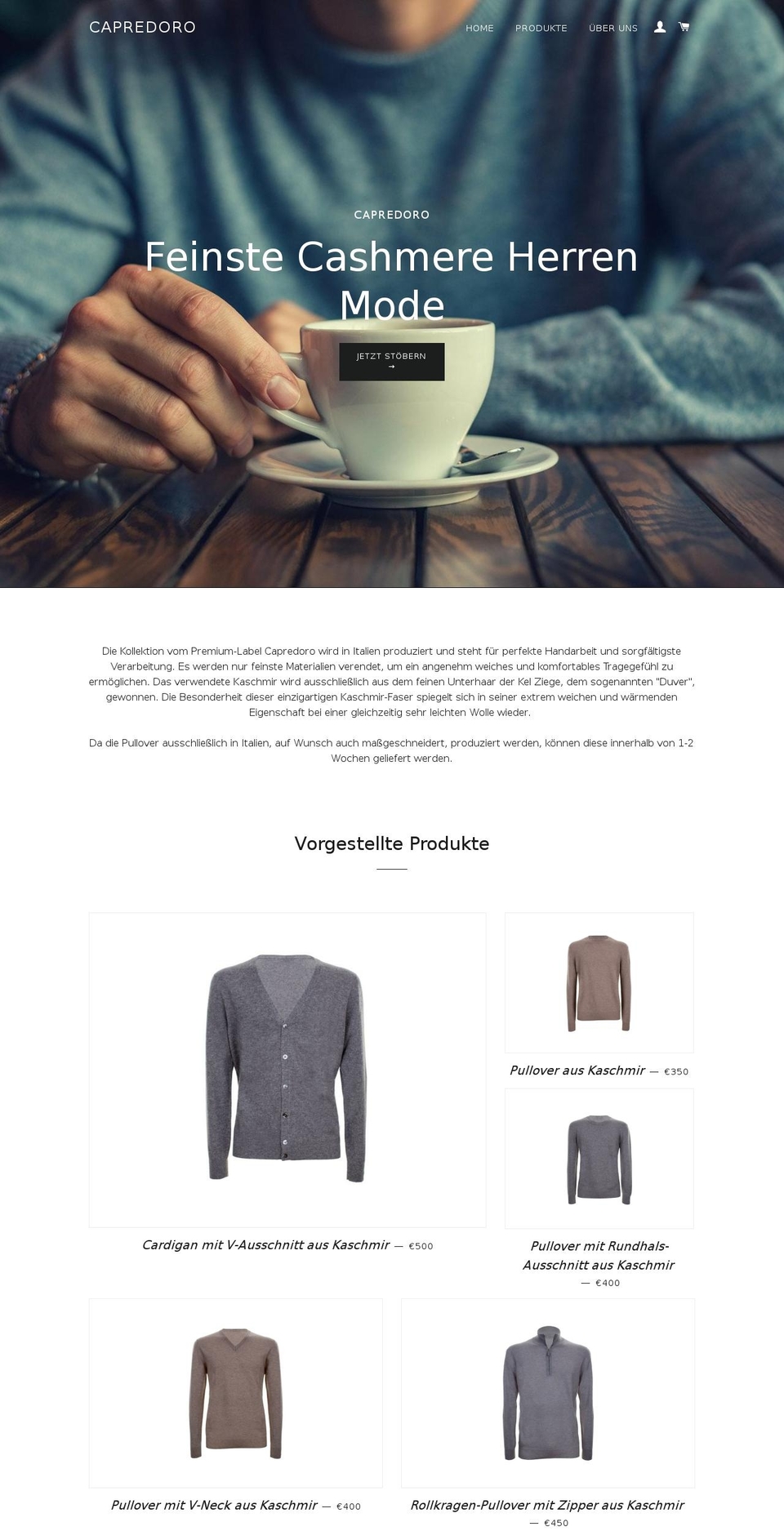 capredoro.com — Shopify storefront screenshot