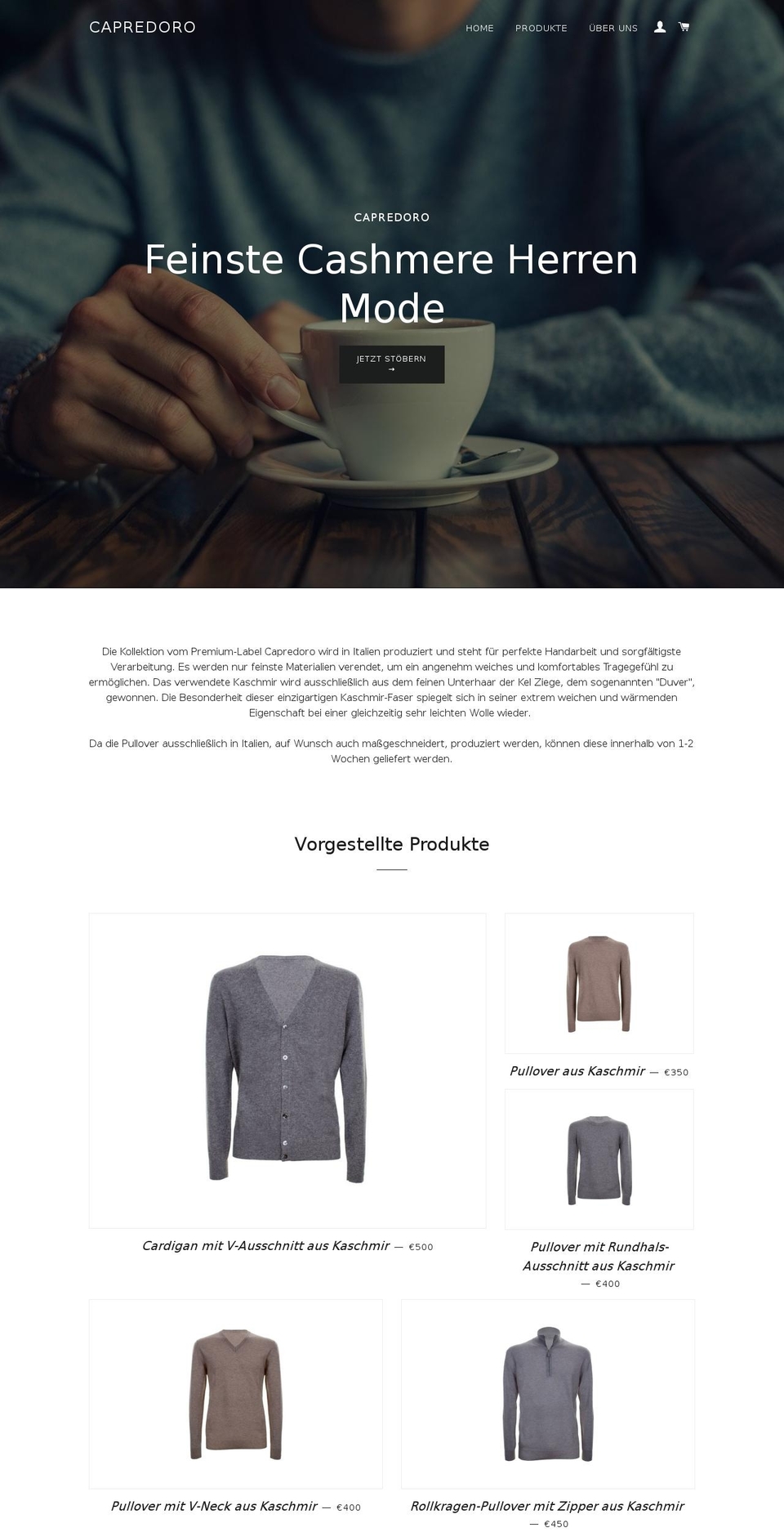 capredoro.de shopify website screenshot