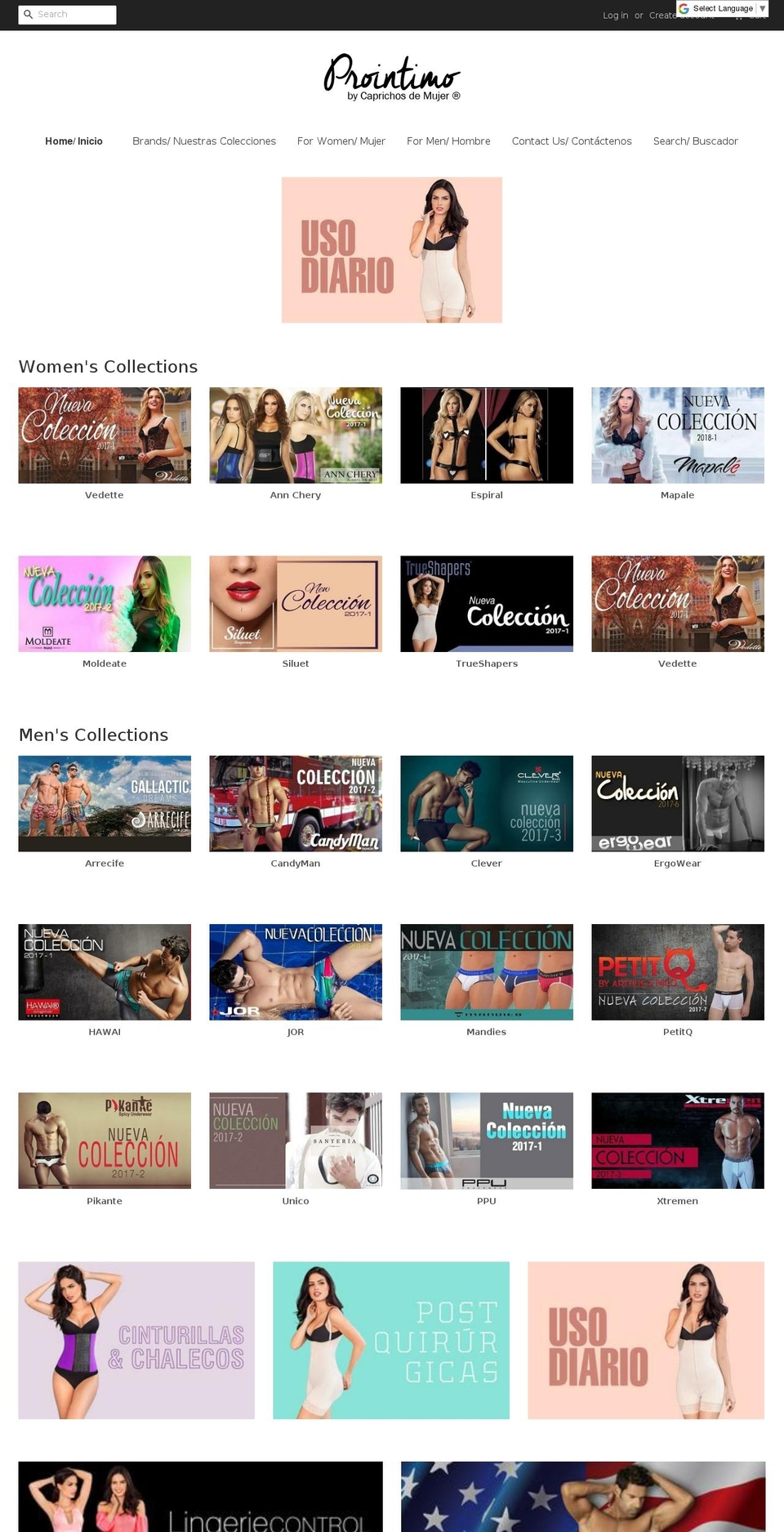 caprichosdemujer.com — Shopify storefront screenshot