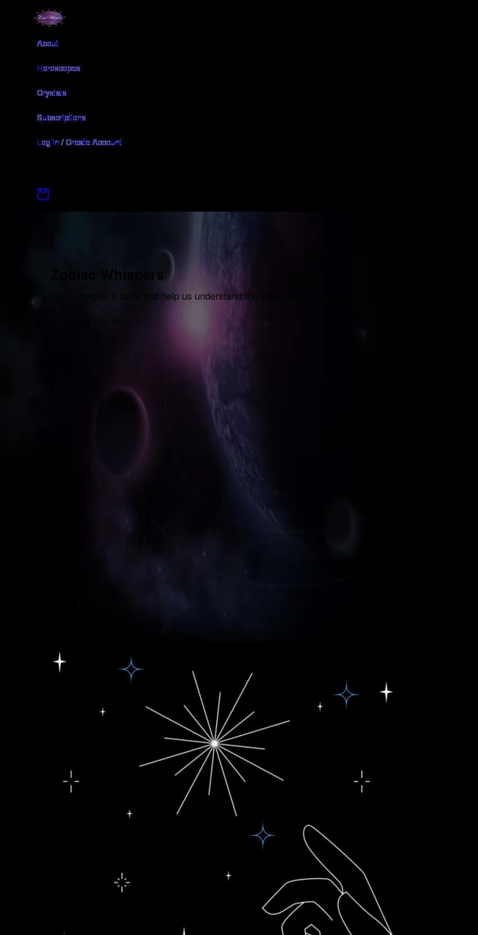 capricrystals.com shopify website screenshot