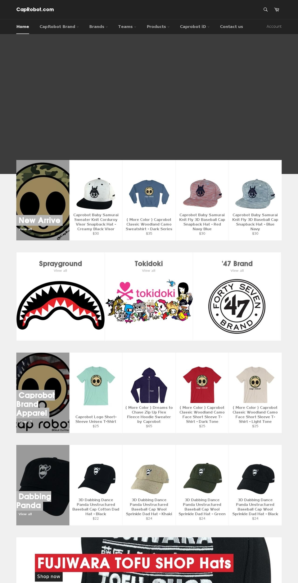 caprobot.com shopify website screenshot