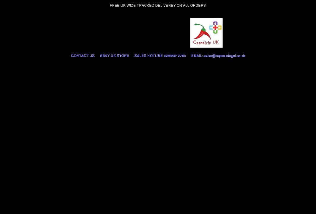 capsaicinuk.co.uk shopify website screenshot