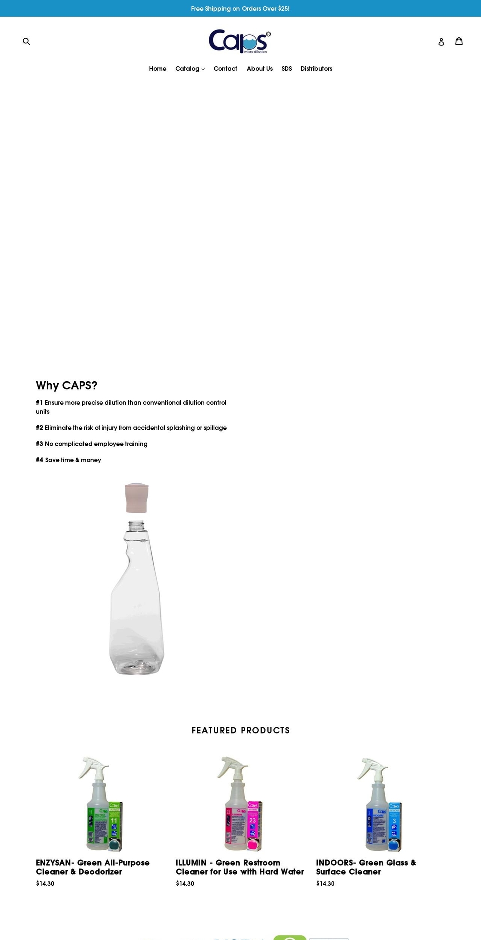 capsmicrodilution.com — Shopify storefront screenshot