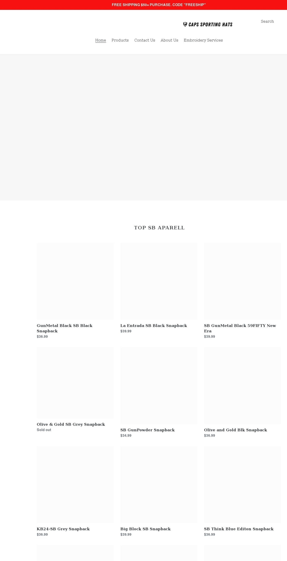 capssb.com shopify website screenshot