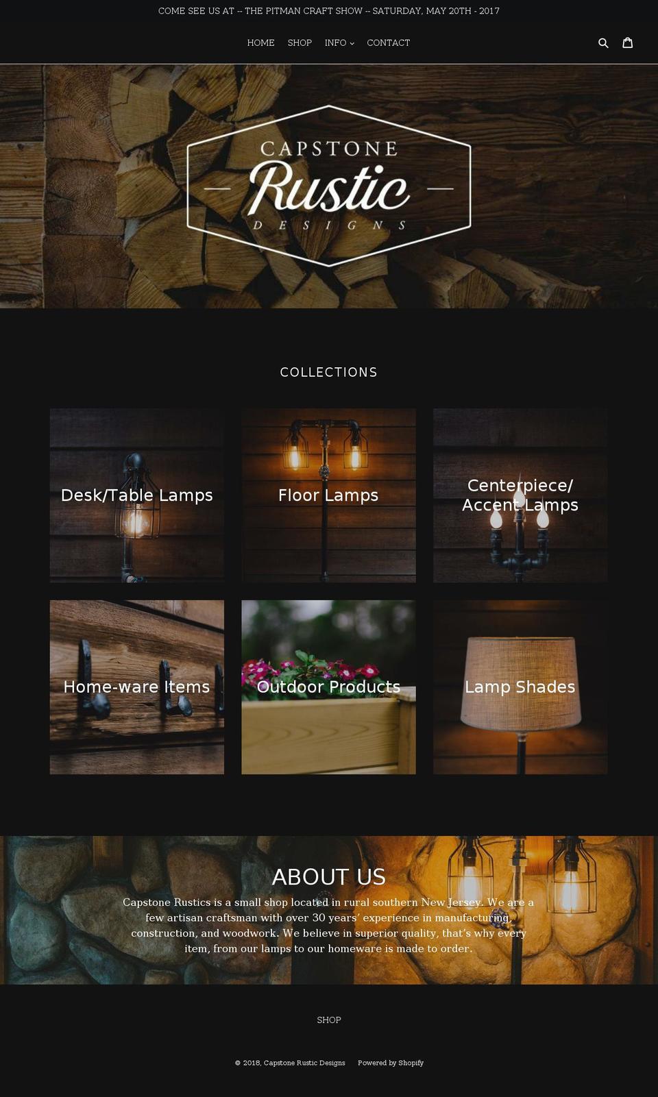 capstonerustics.com — Shopify storefront screenshot