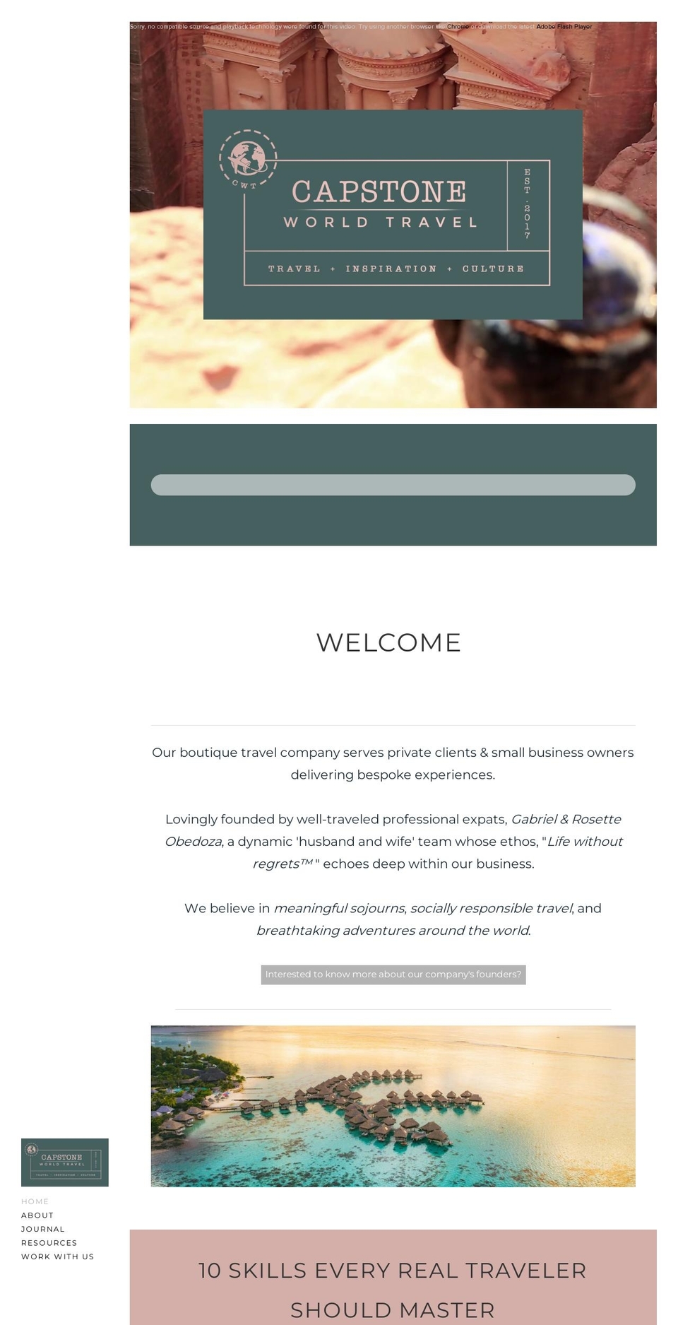 capstoneworldtravel.com — Shopify storefront screenshot