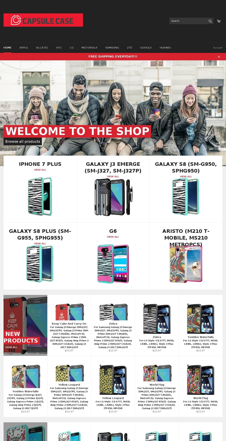 capsule-case.com shopify website screenshot