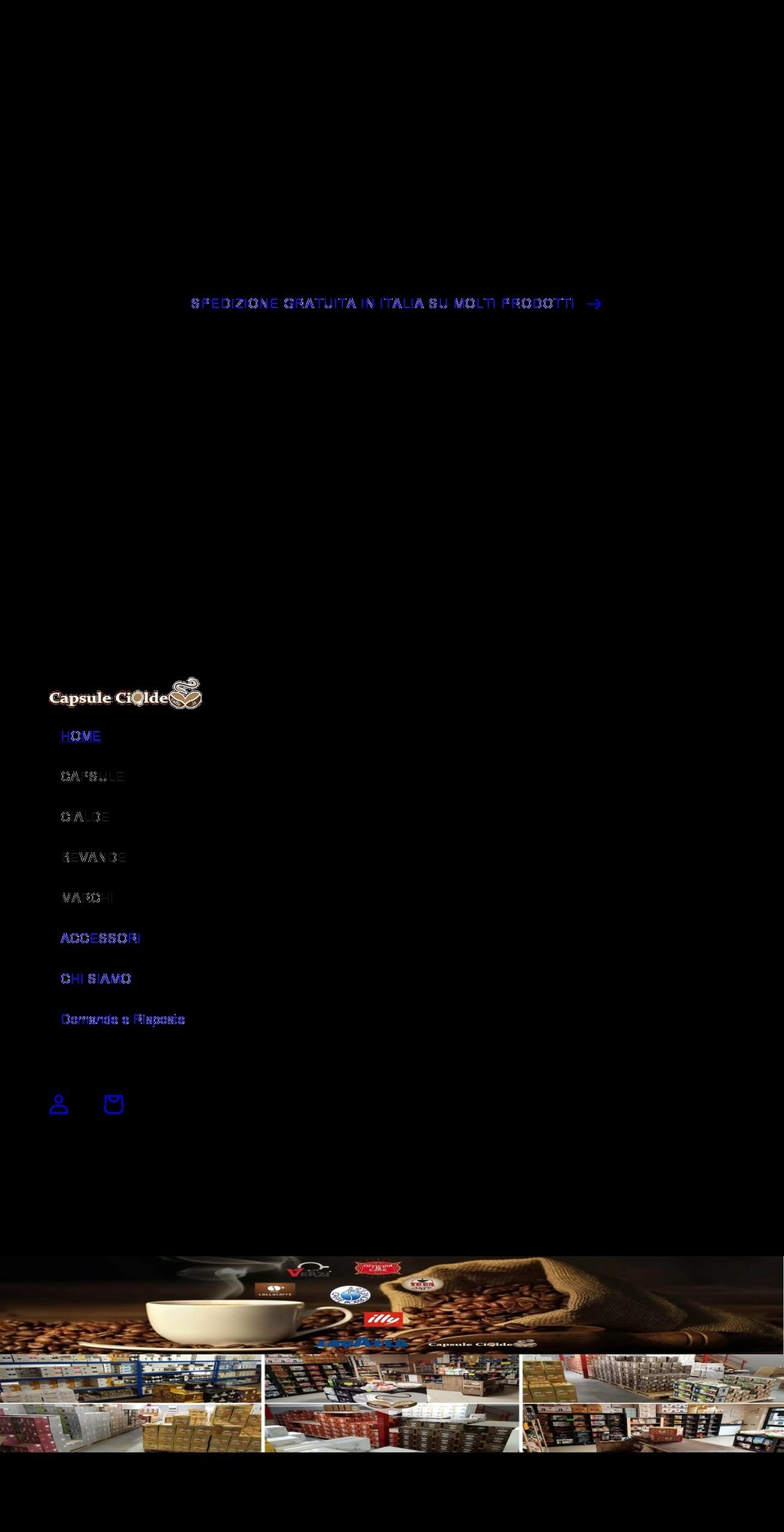 capsulecialdecaffe.it shopify website screenshot