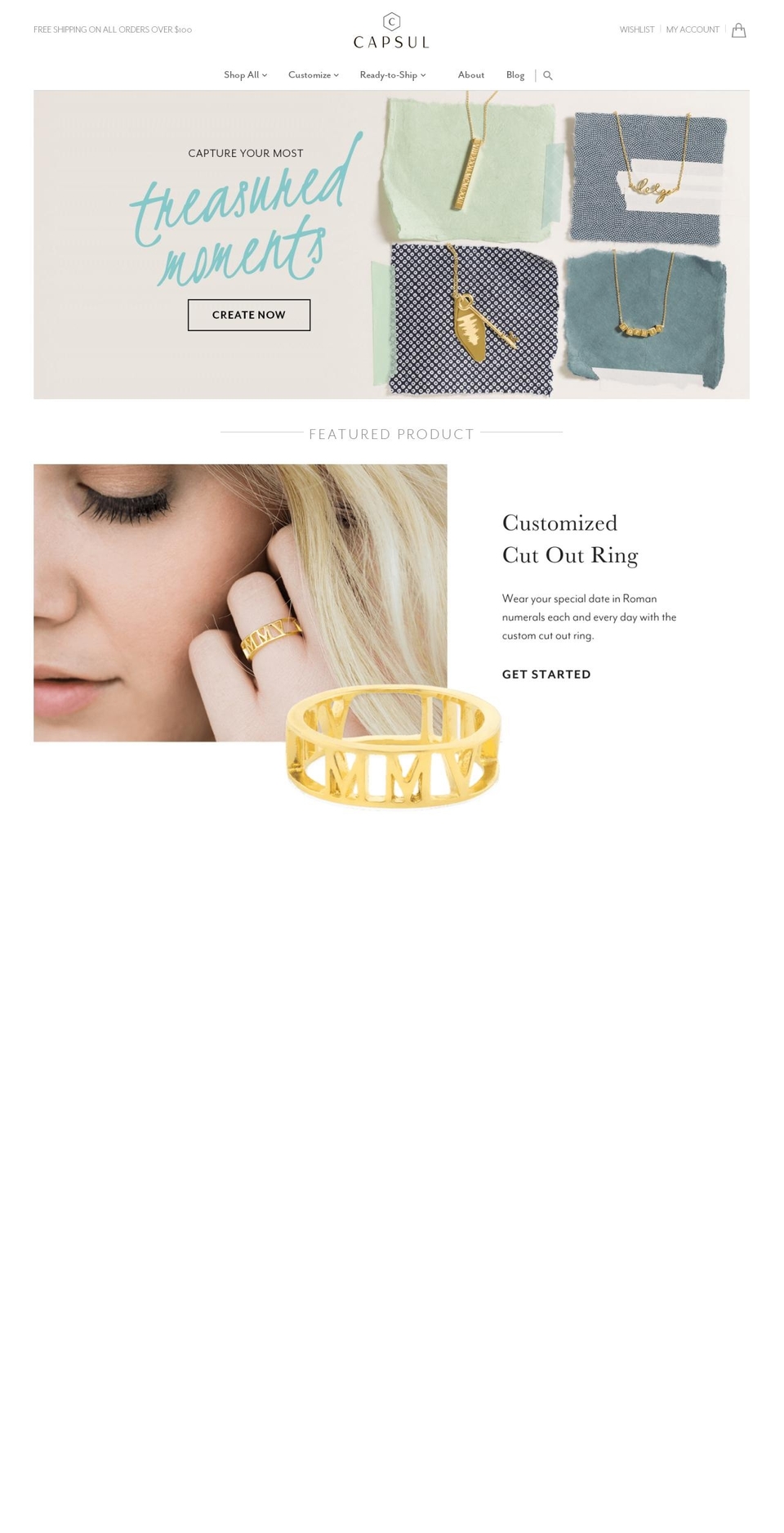 capsuljewelry.com shopify website screenshot