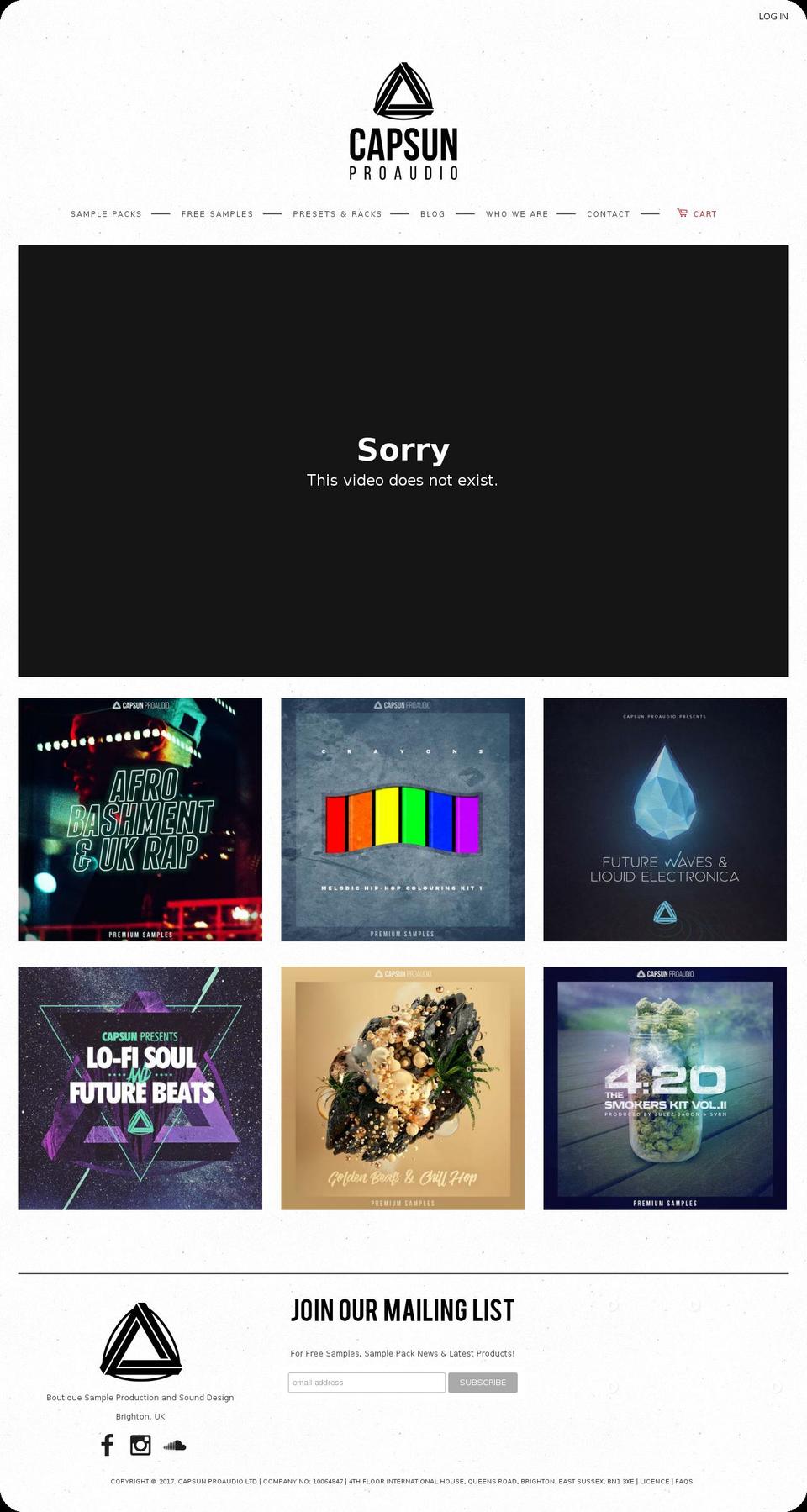 capsunproaudio.com — Shopify storefront screenshot