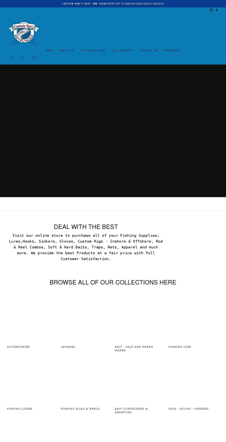 captain-ben.com shopify website screenshot