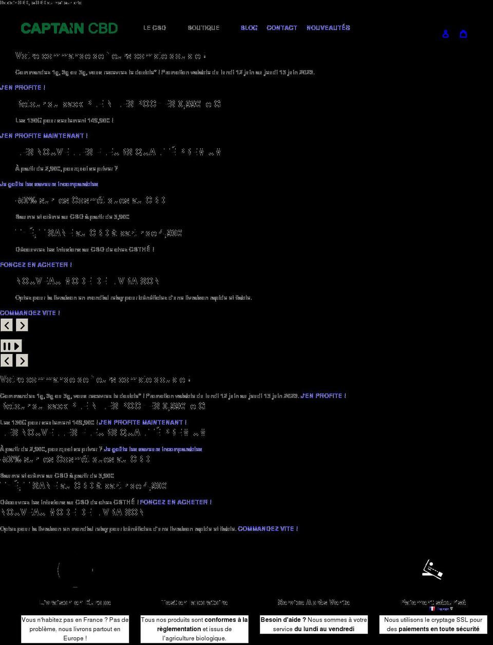 captain-cbd.com shopify website screenshot