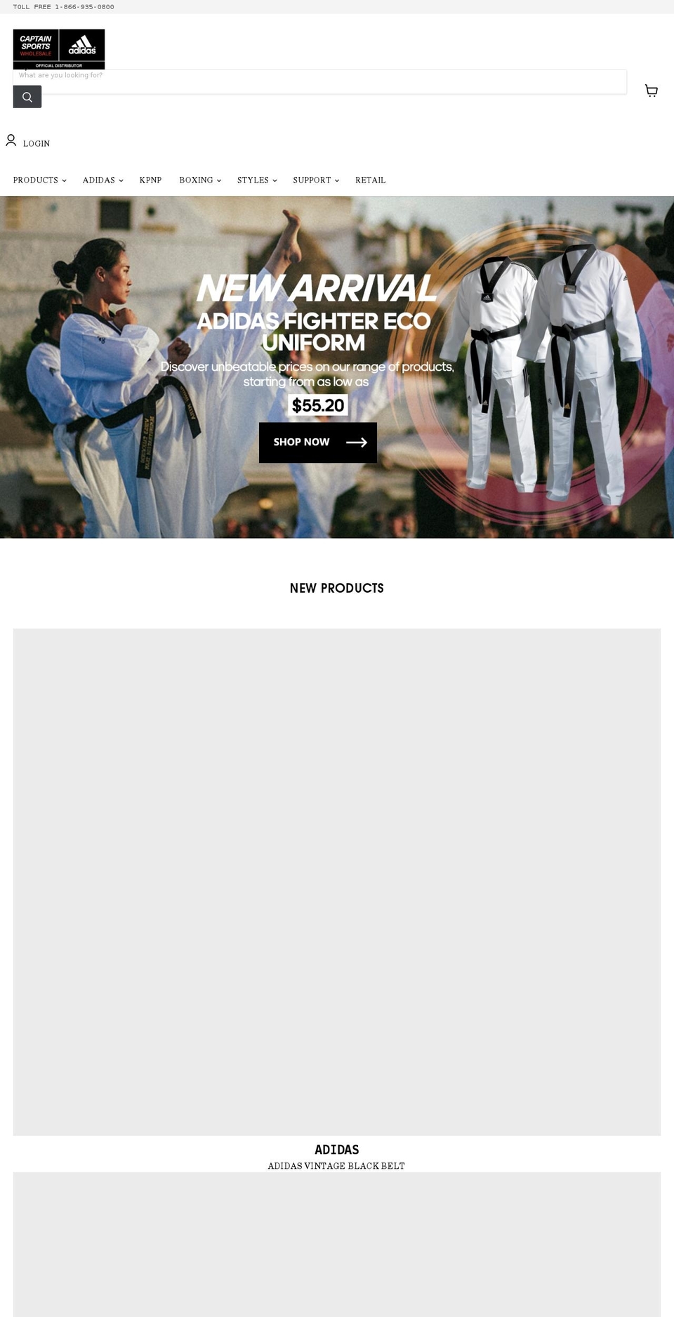 captain-wholesale.com shopify website screenshot
