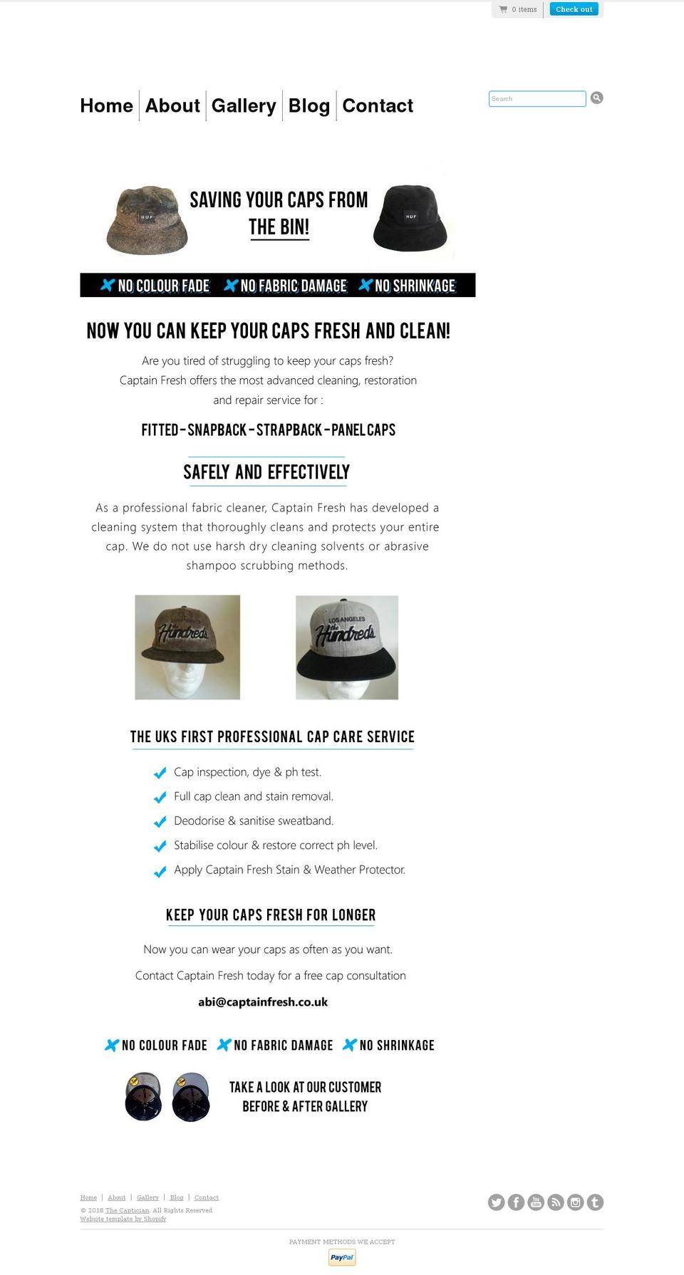 captainfresh.co.uk shopify website screenshot