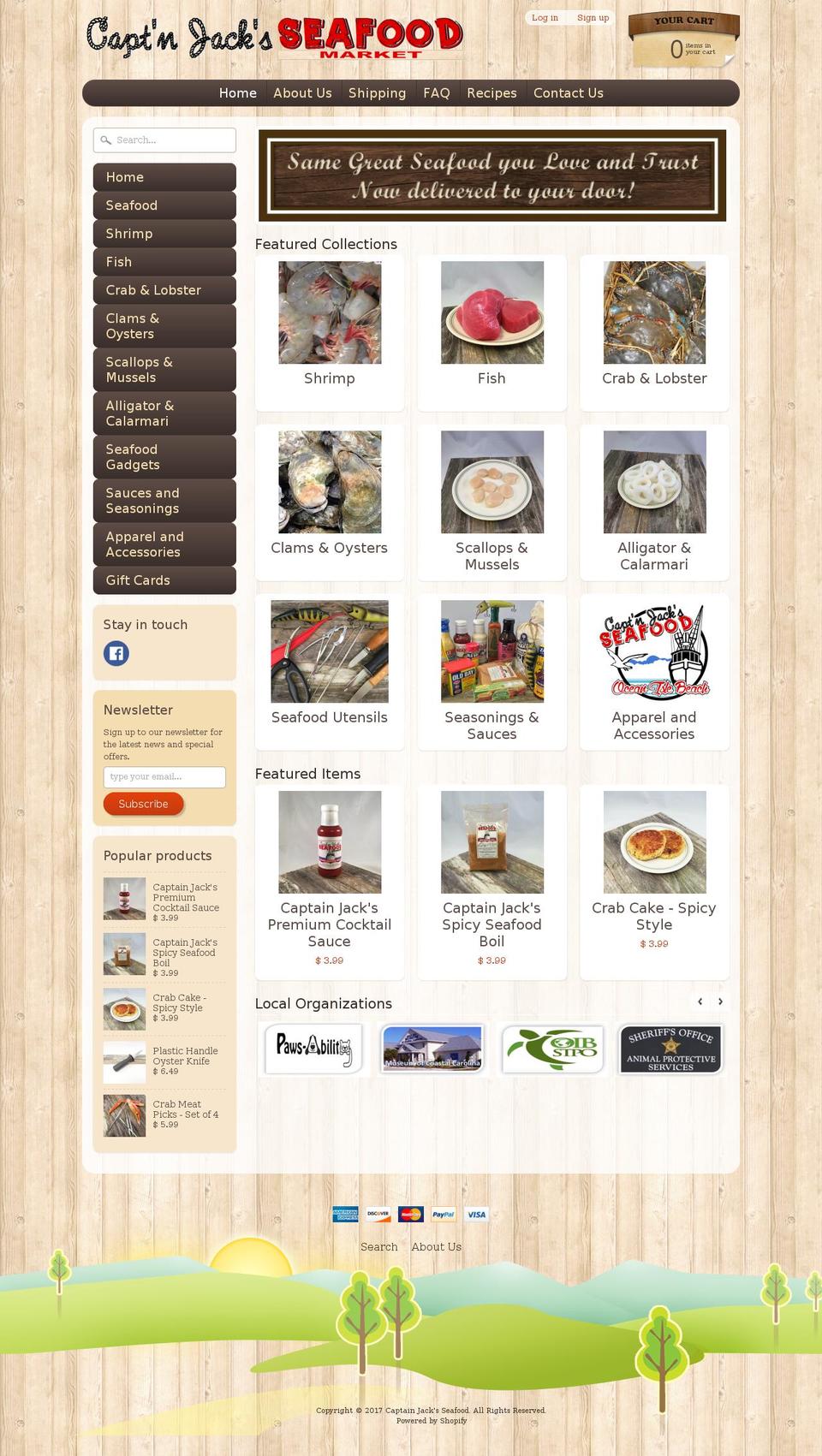 captainjacksmarket.com shopify website screenshot