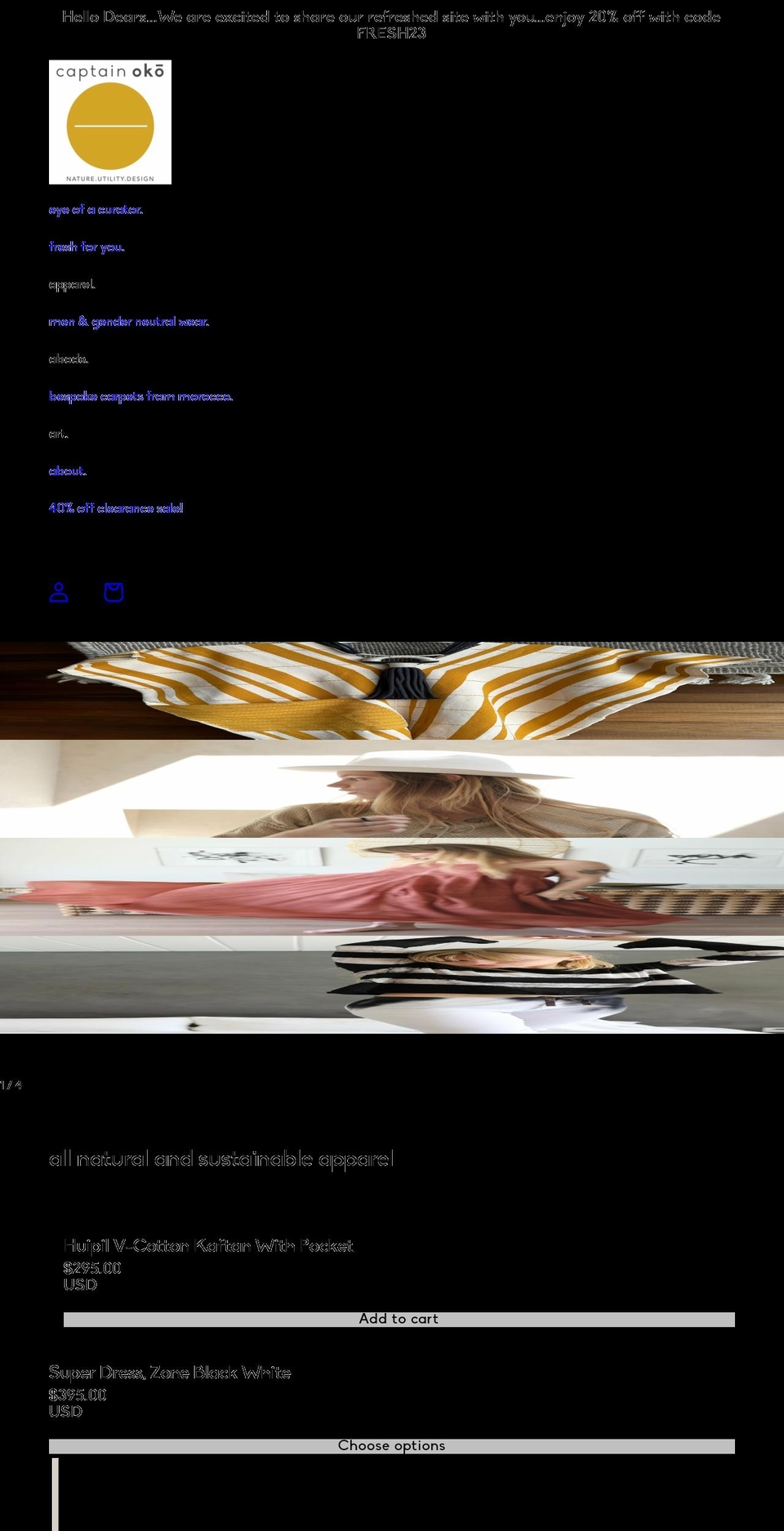 captainoko.com shopify website screenshot