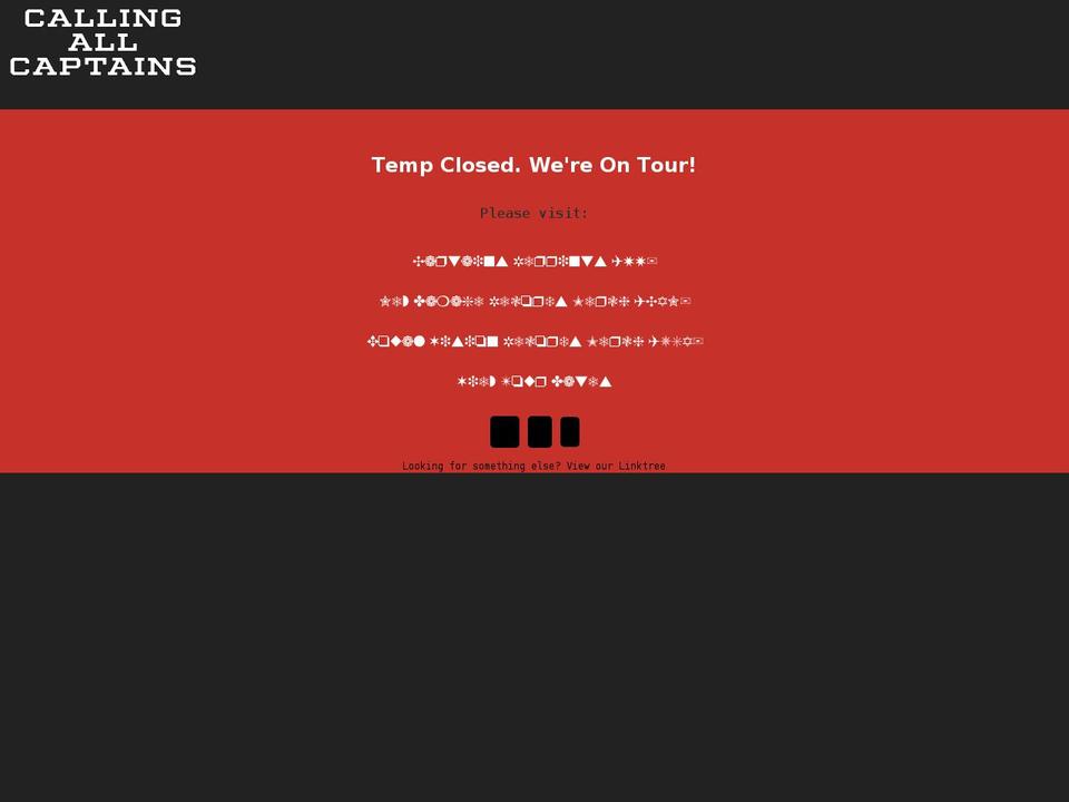 captainsmerch.com shopify website screenshot