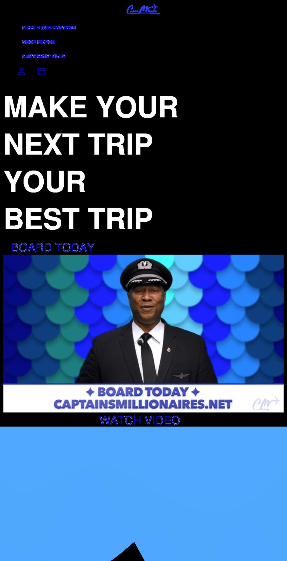 captainsmillionaires.net shopify website screenshot