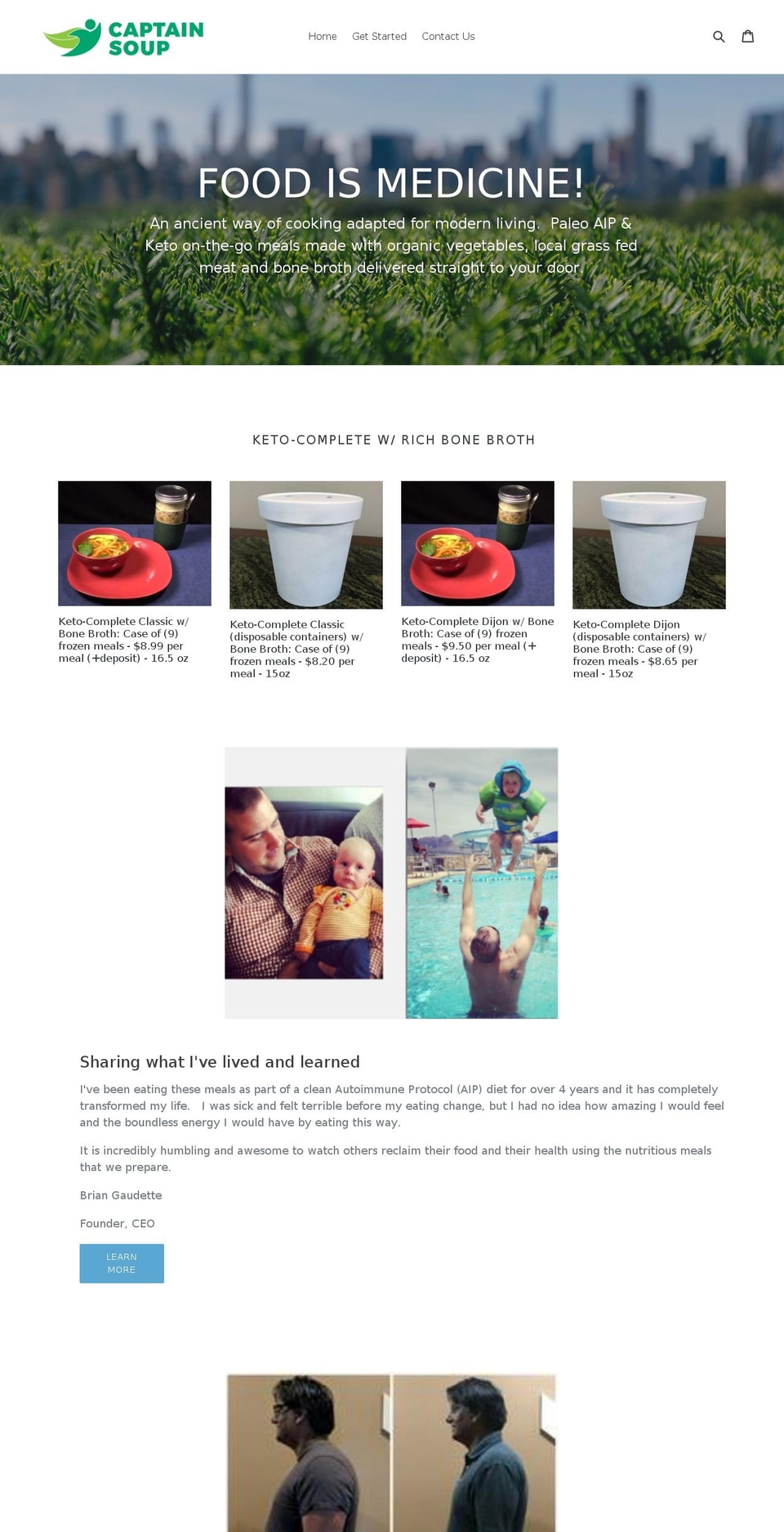 captainsoup.com shopify website screenshot