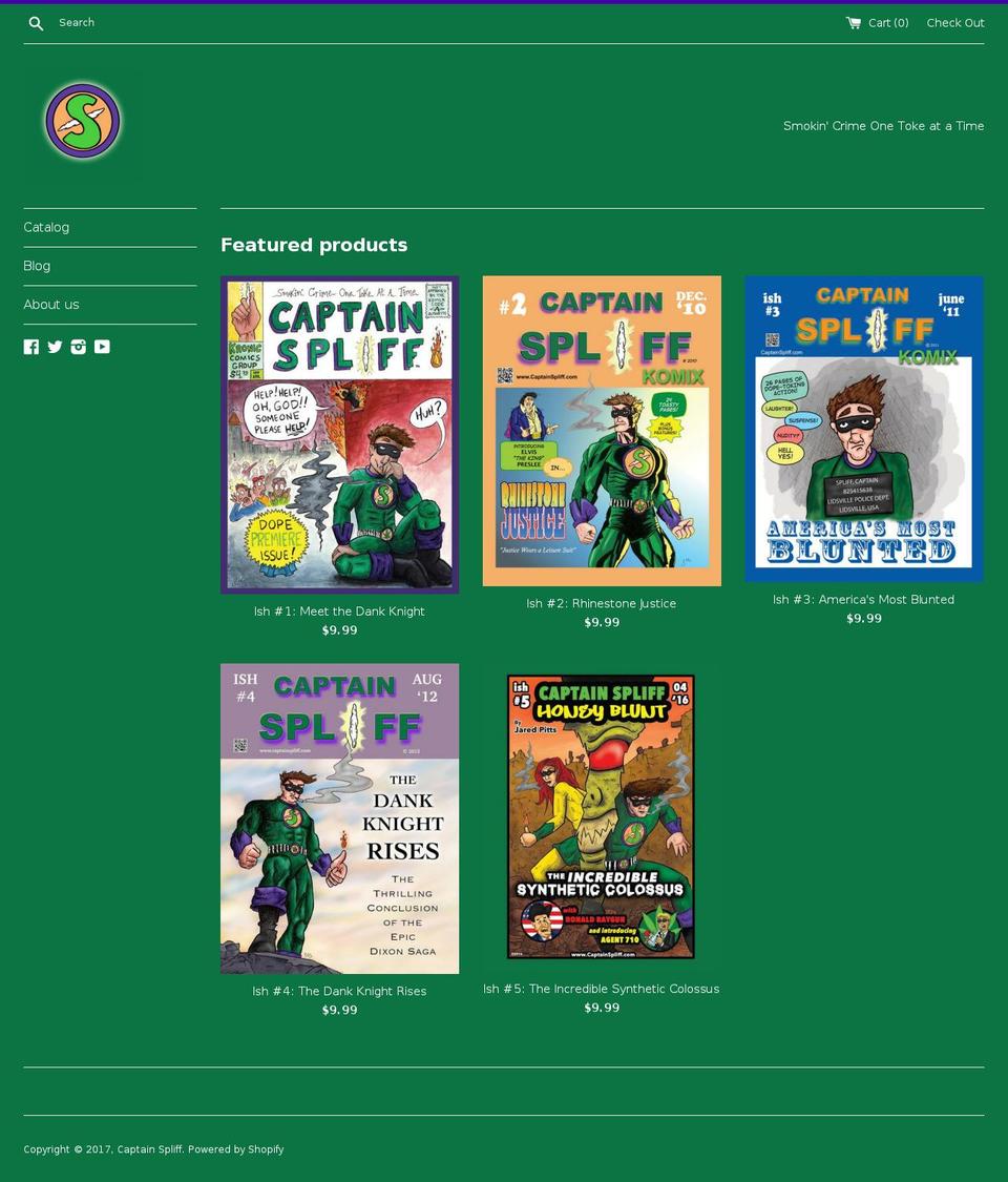 captainspliff.com shopify website screenshot